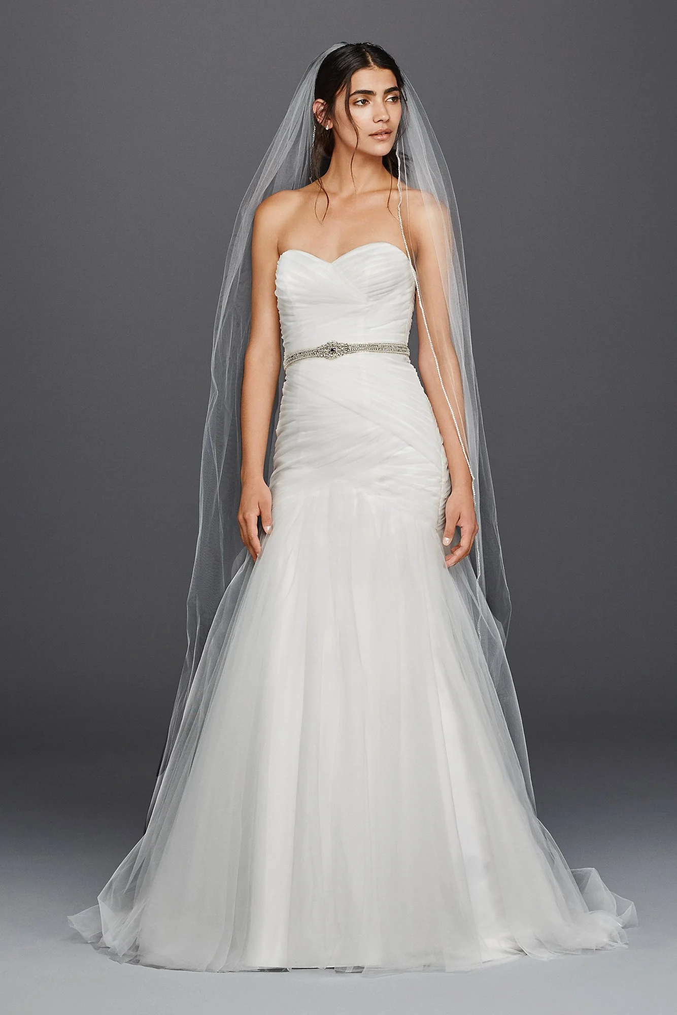 Strapless Sweetheart Mermaid Tulle Wedding Dress