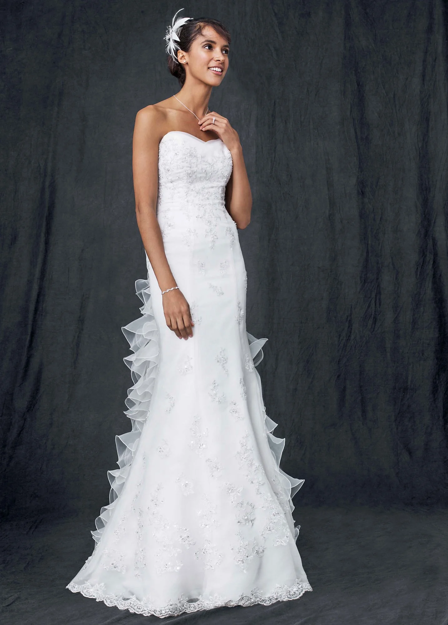 Strapless Sweetheart Organza Trumpet Gown - Image 2