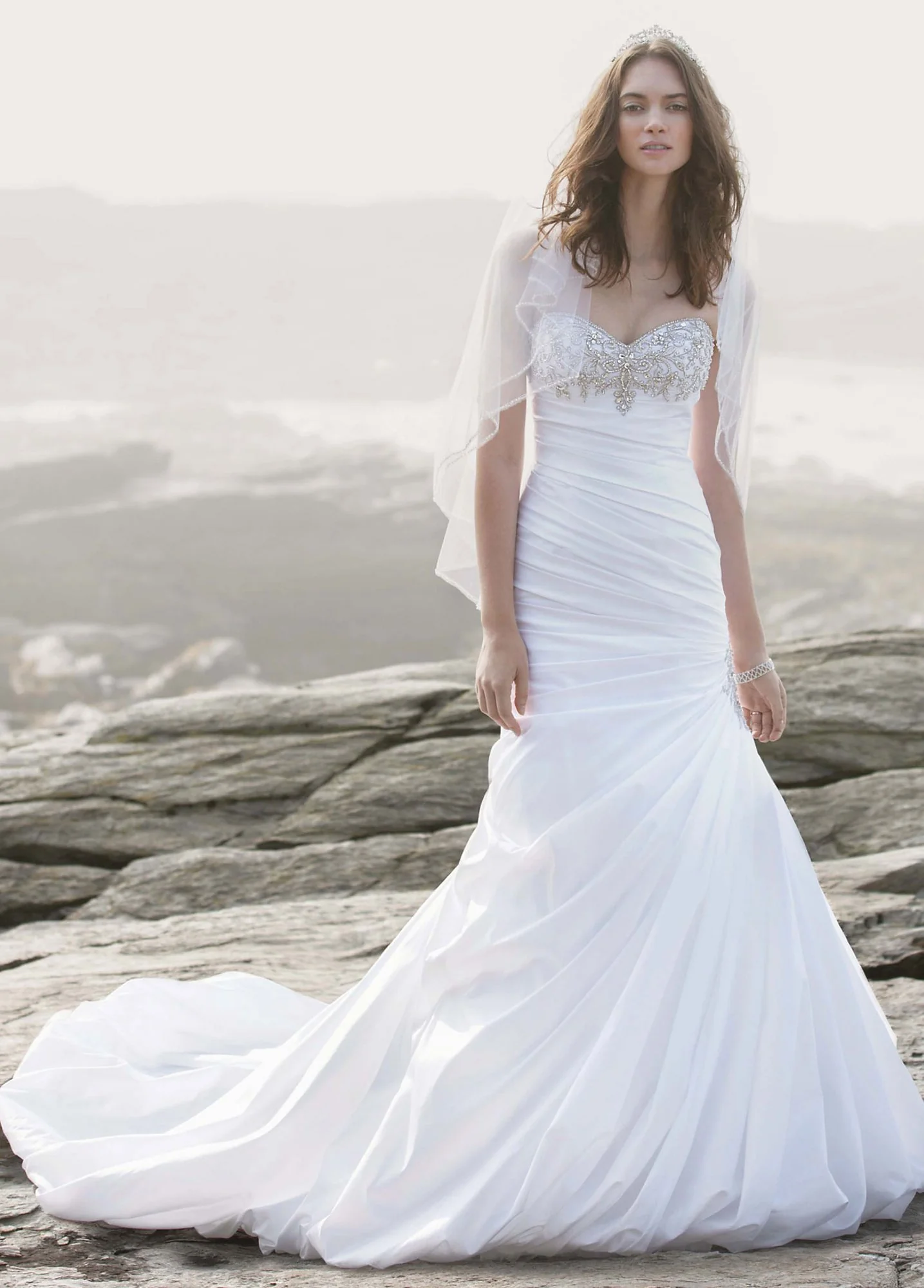 Strapless Sweetheart Trumpet Wedding Gown - Image 3