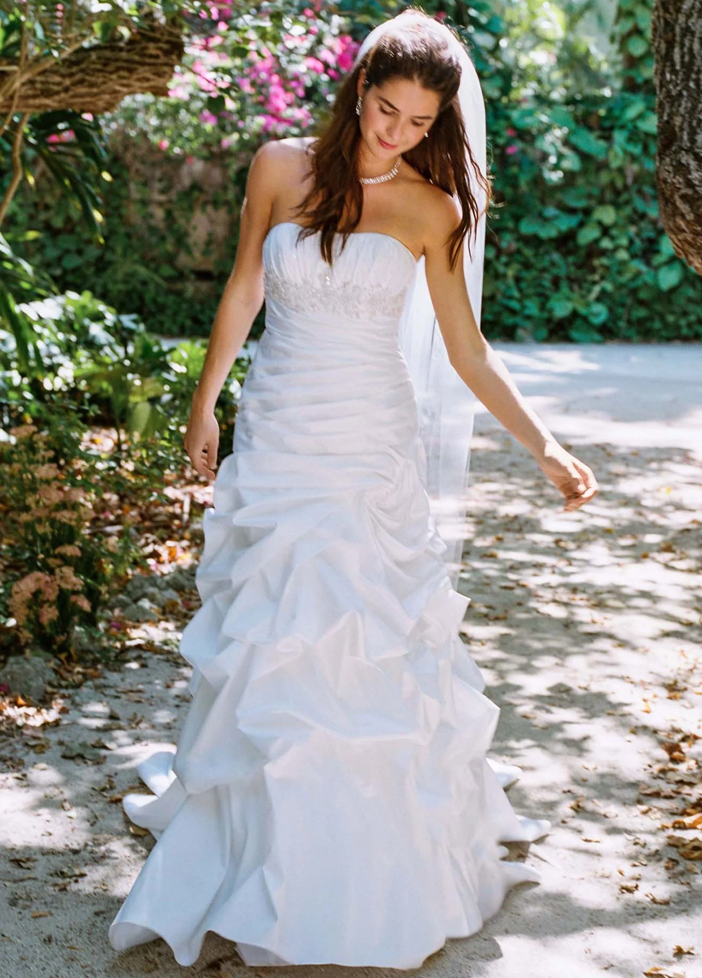 Strapless Taffeta Gown with Pick Up Swirl Skirt - Image 3