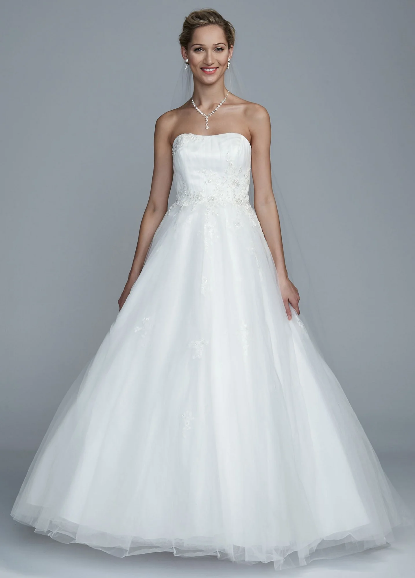 Strapless Tulle Ball Gown with Beaded Bodice - Image 2