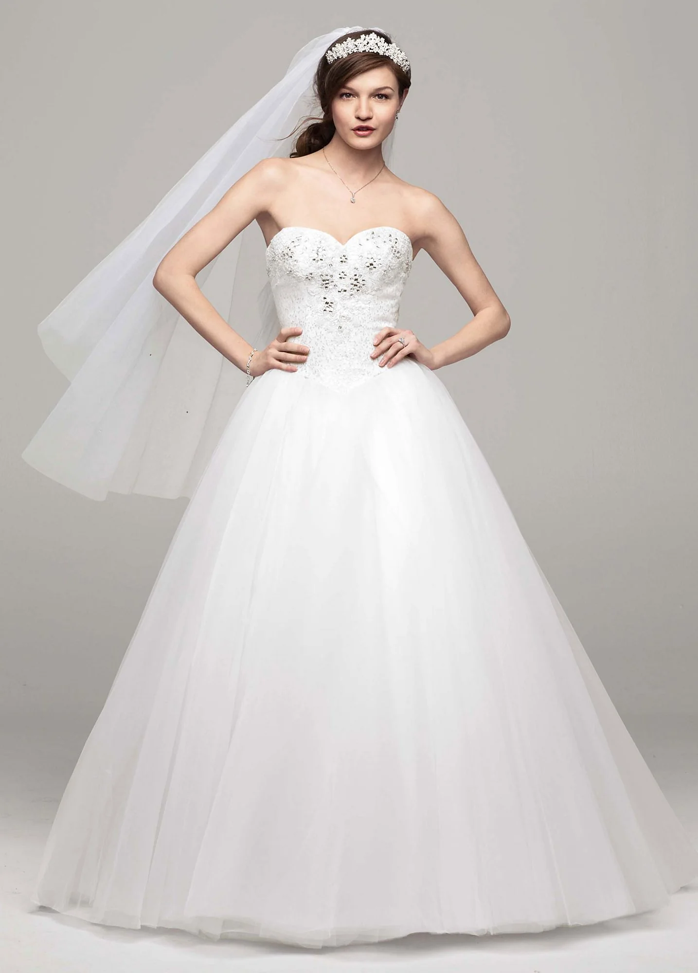 Strapless Tulle Wedding Dress with Beaded Bodice - Image 5