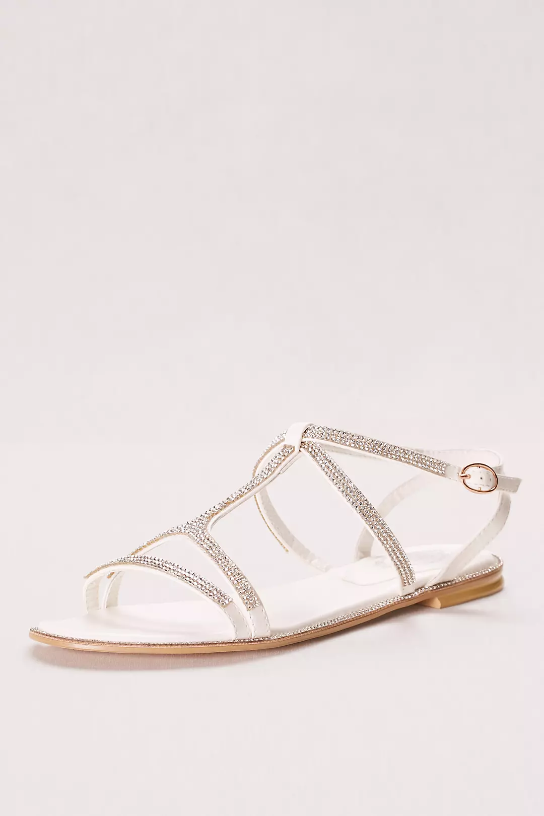 Strappy Crystal T Strap Sandal - Image 2