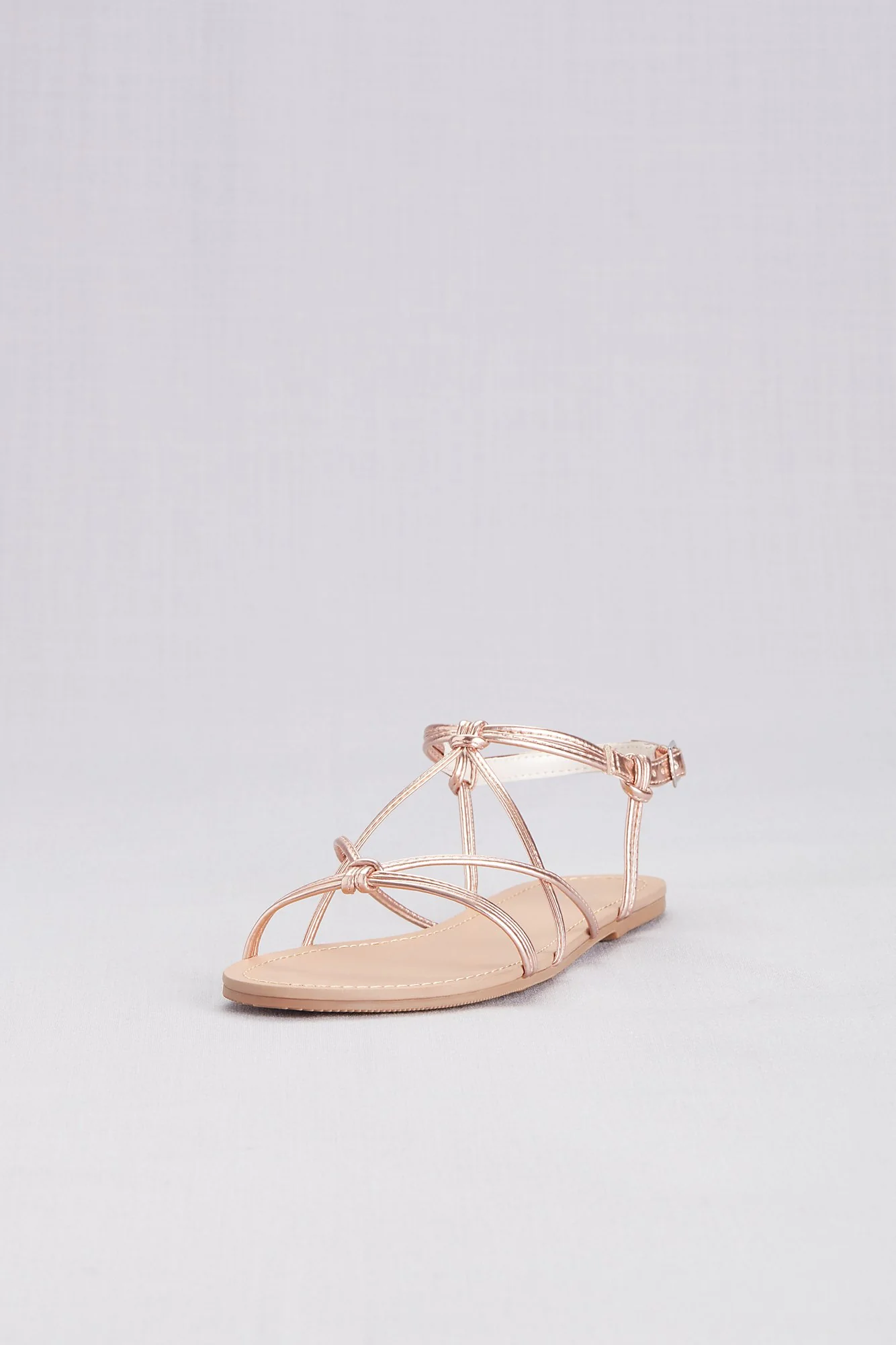 Strappy Flat Sandals with Ankle Closure - Image 2