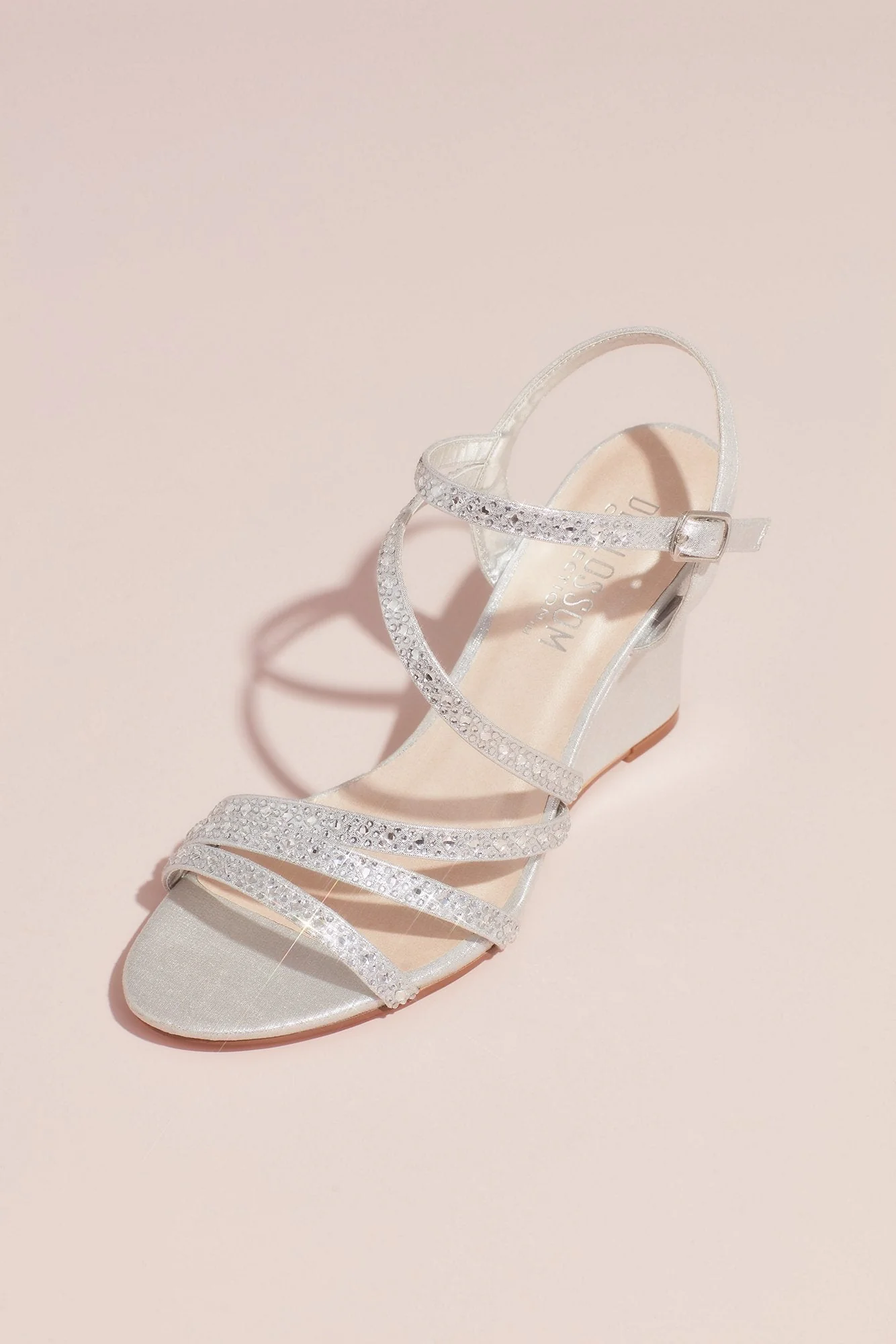 Strappy Low Wedges with Crystal Details - Image 3