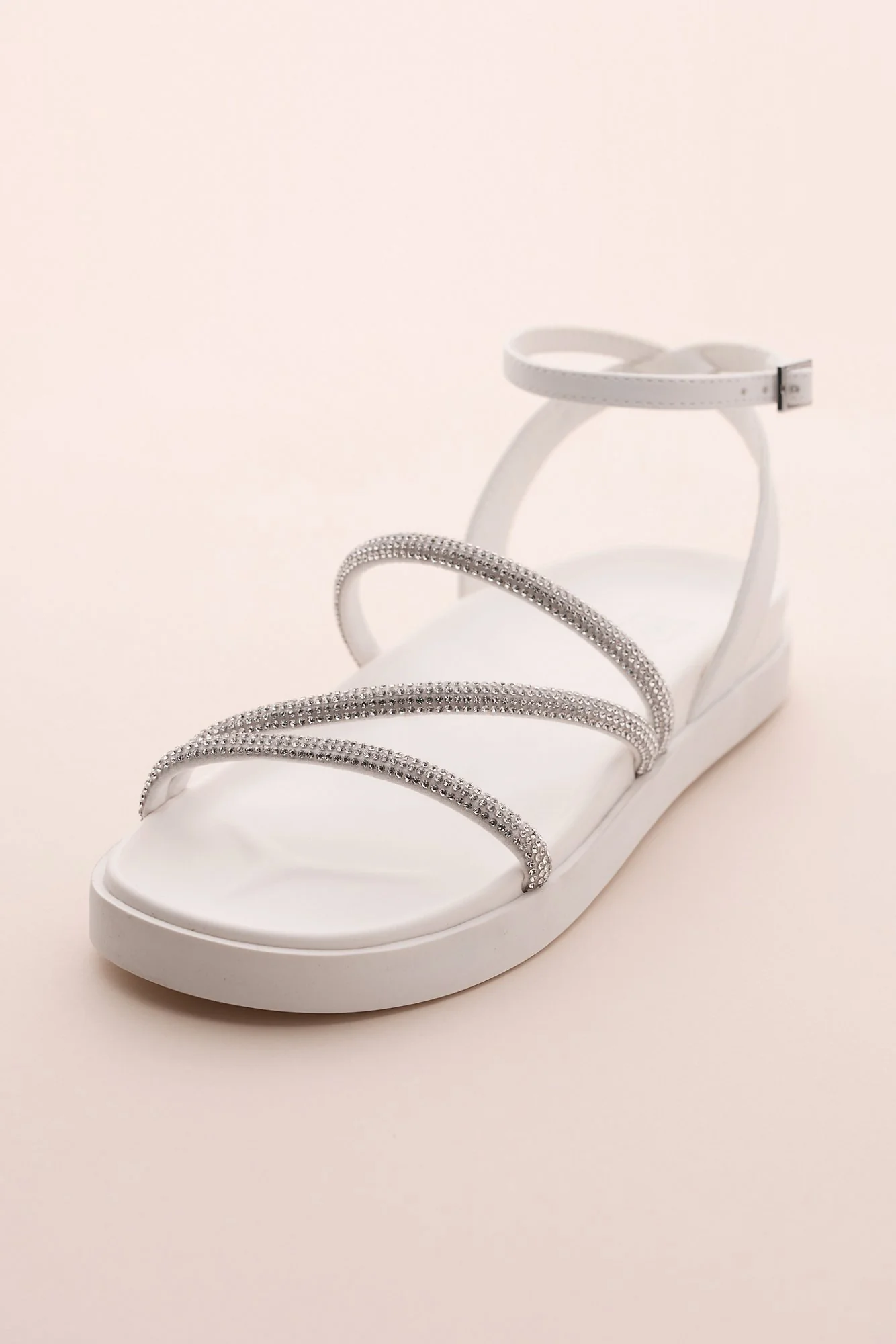 Strappy Rhinestone Flat Sandals