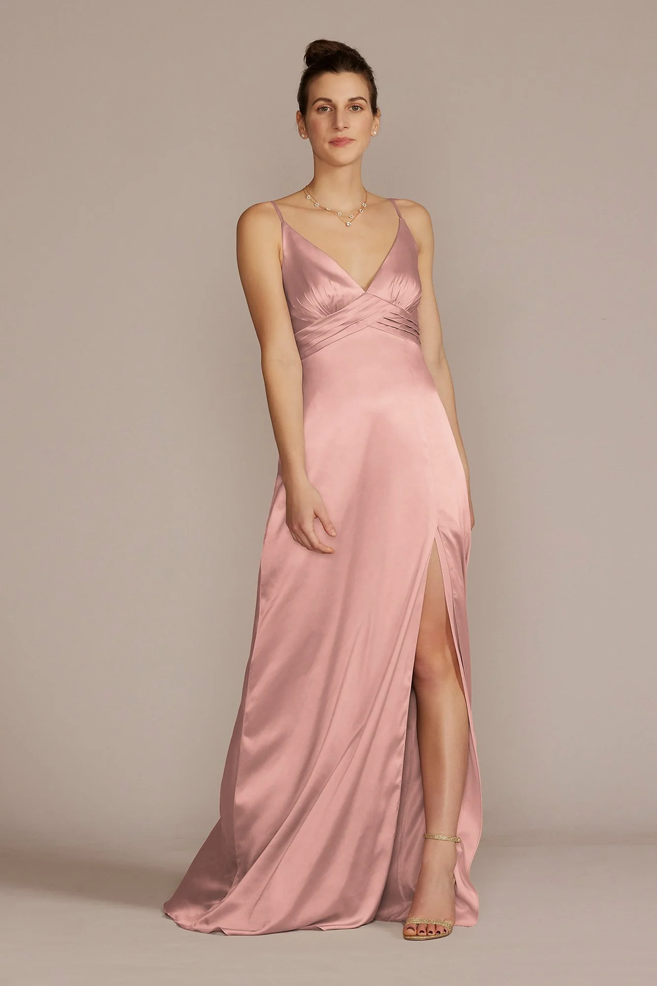Stretch Charmeuse Empire Waist Dress - Image 11