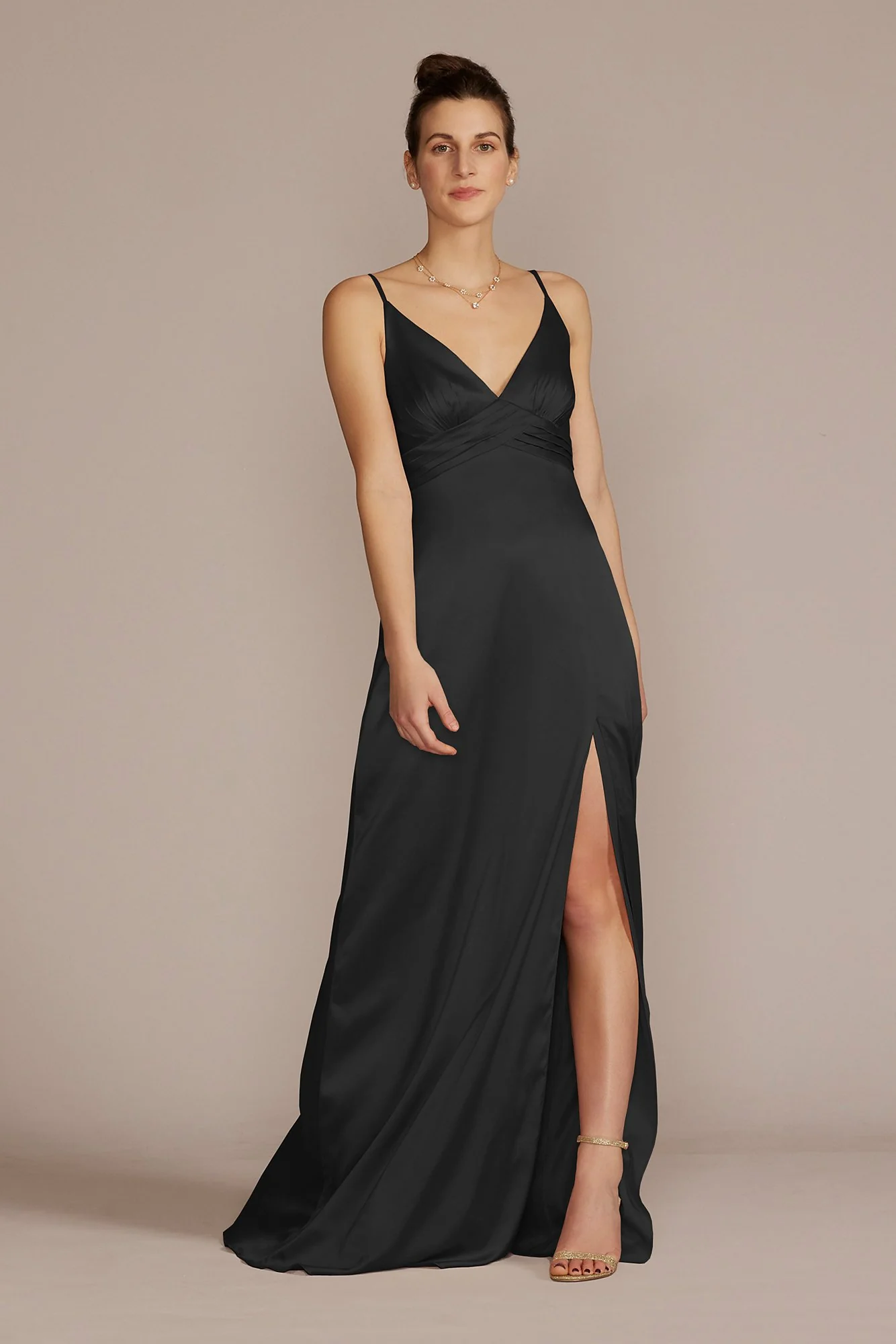 Stretch Charmeuse Empire Waist Dress - Image 12