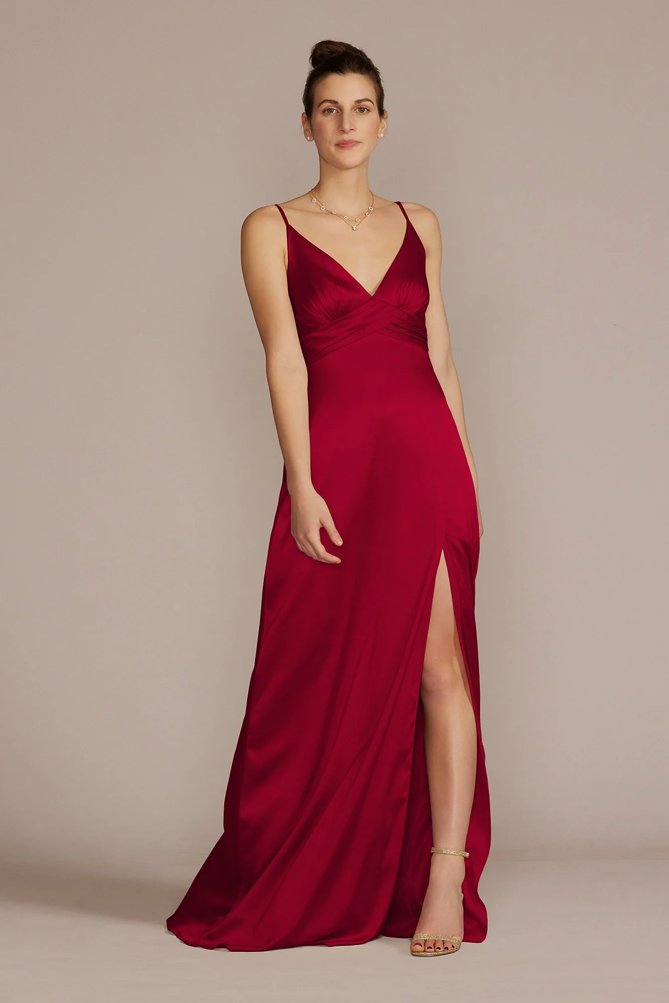 Stretch Charmeuse Empire Waist Dress - Image 13