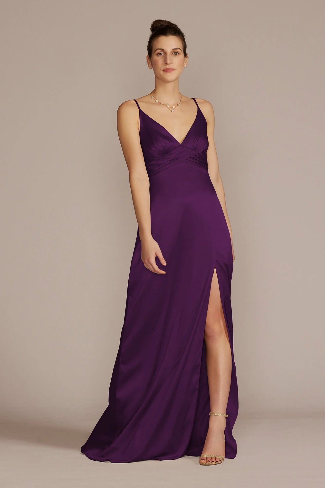 Stretch Charmeuse Empire Waist Dress - Image 27