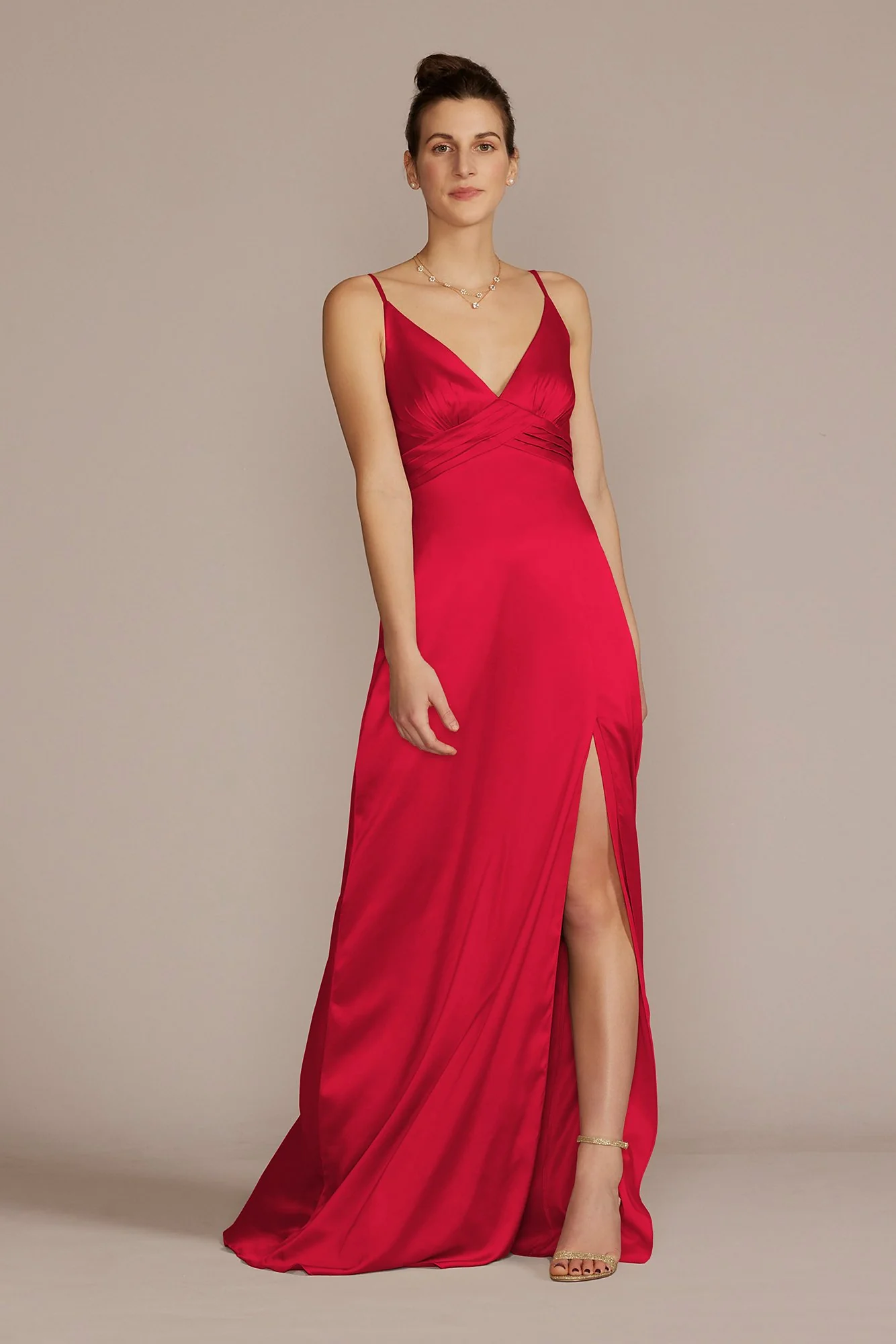 Stretch Charmeuse Empire Waist Dress - Image 5