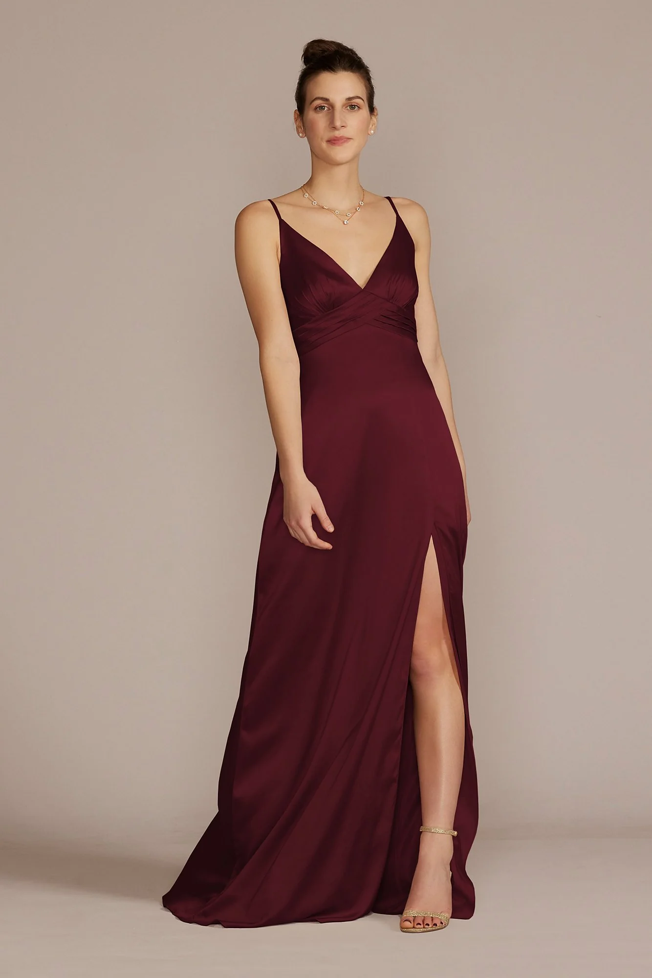 Stretch Charmeuse Empire Waist Dress - Image 8