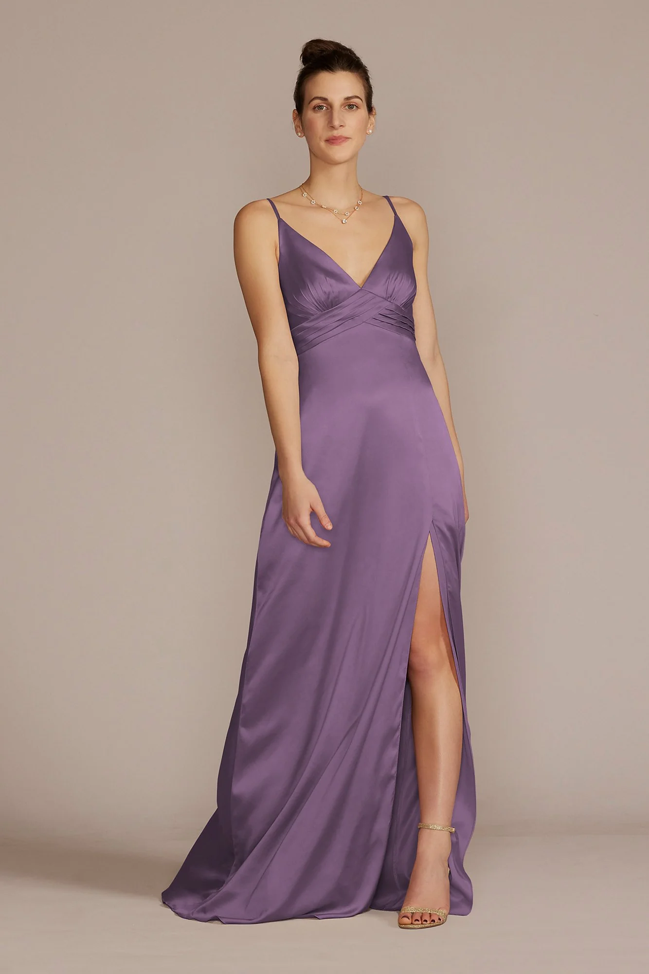 Stretch Charmeuse Empire Waist Dress - Image 9