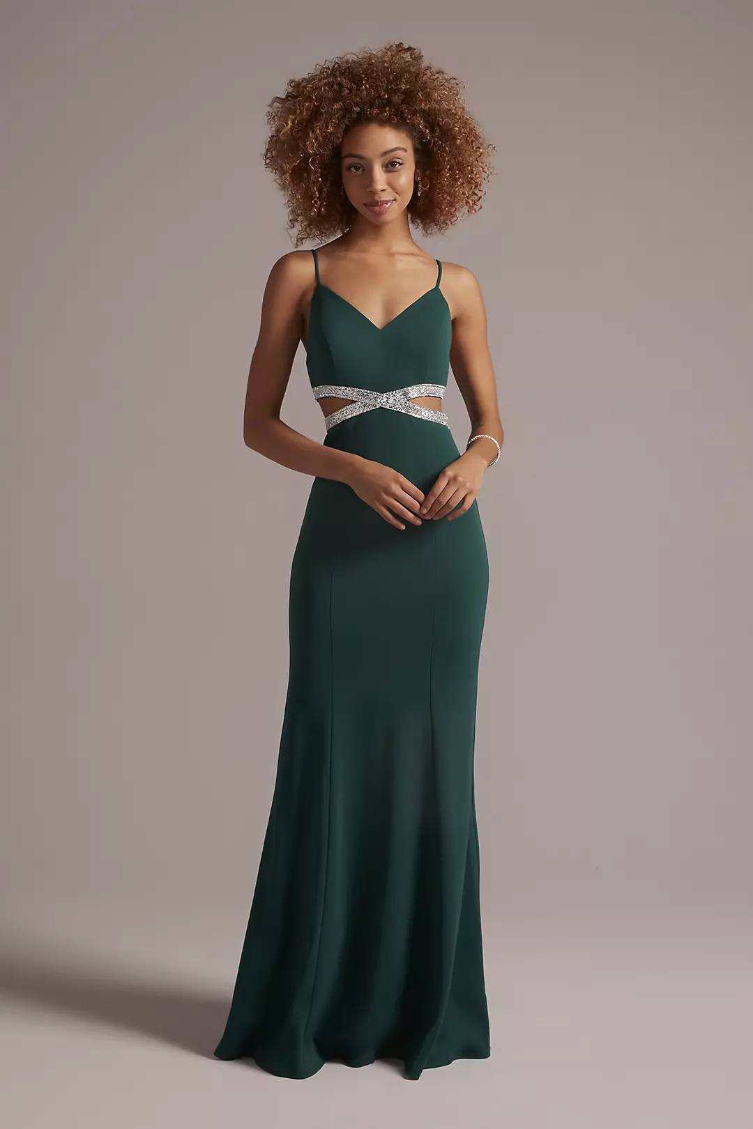 Stretch Crepe Sheath Dress with Beaded X Waist - Image 14