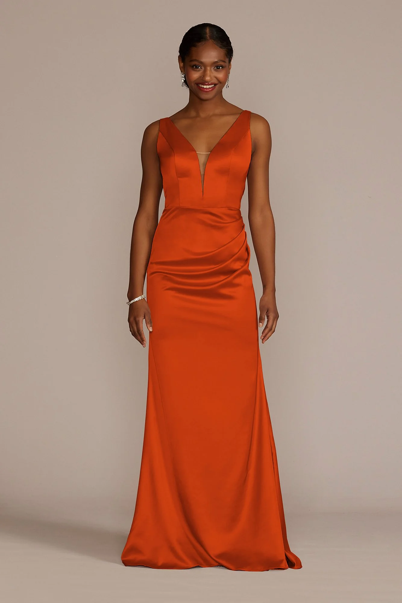 Stretch Satin Cowl Back Dress - Image 17