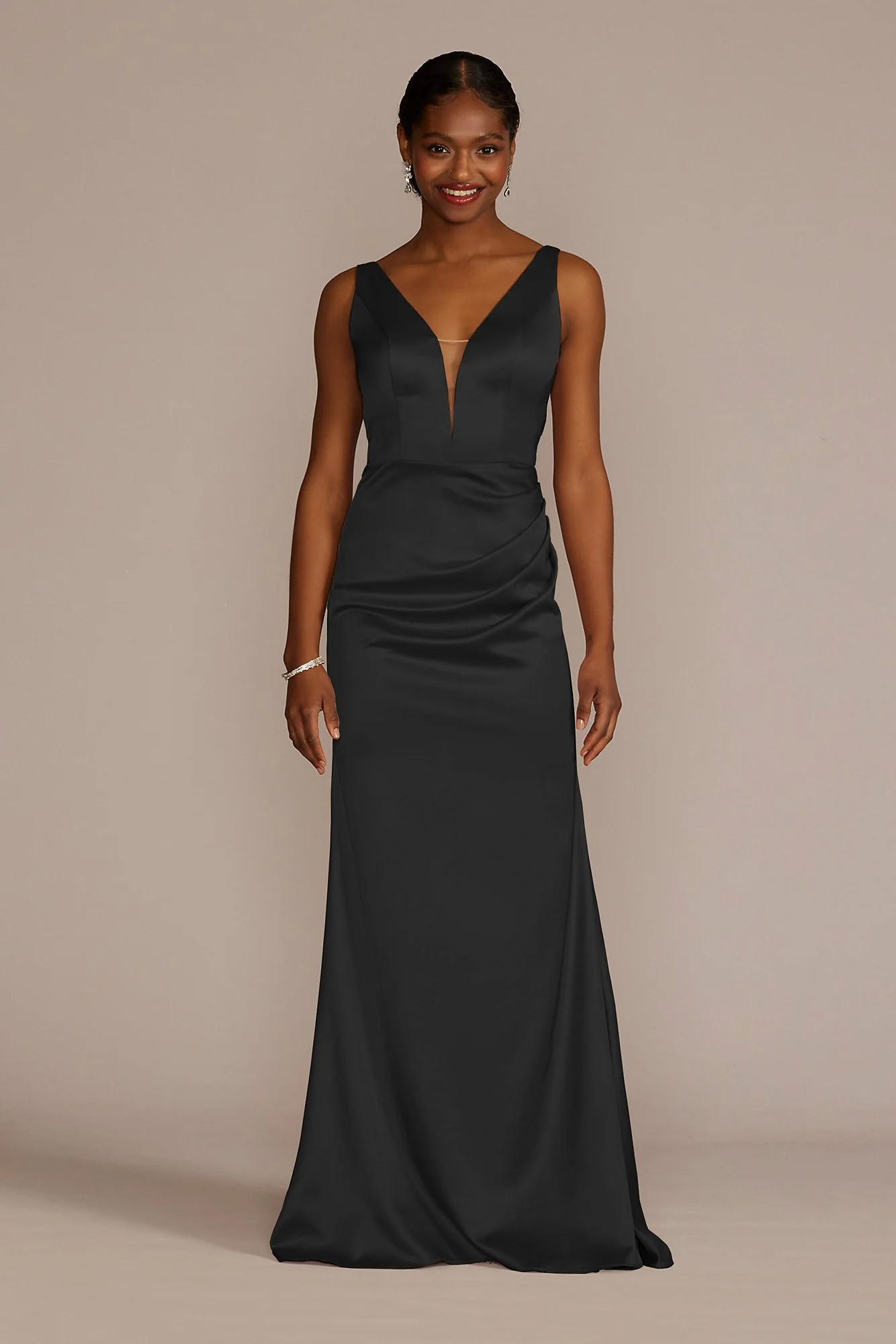 Stretch Satin Cowl Back Dress - Image 29