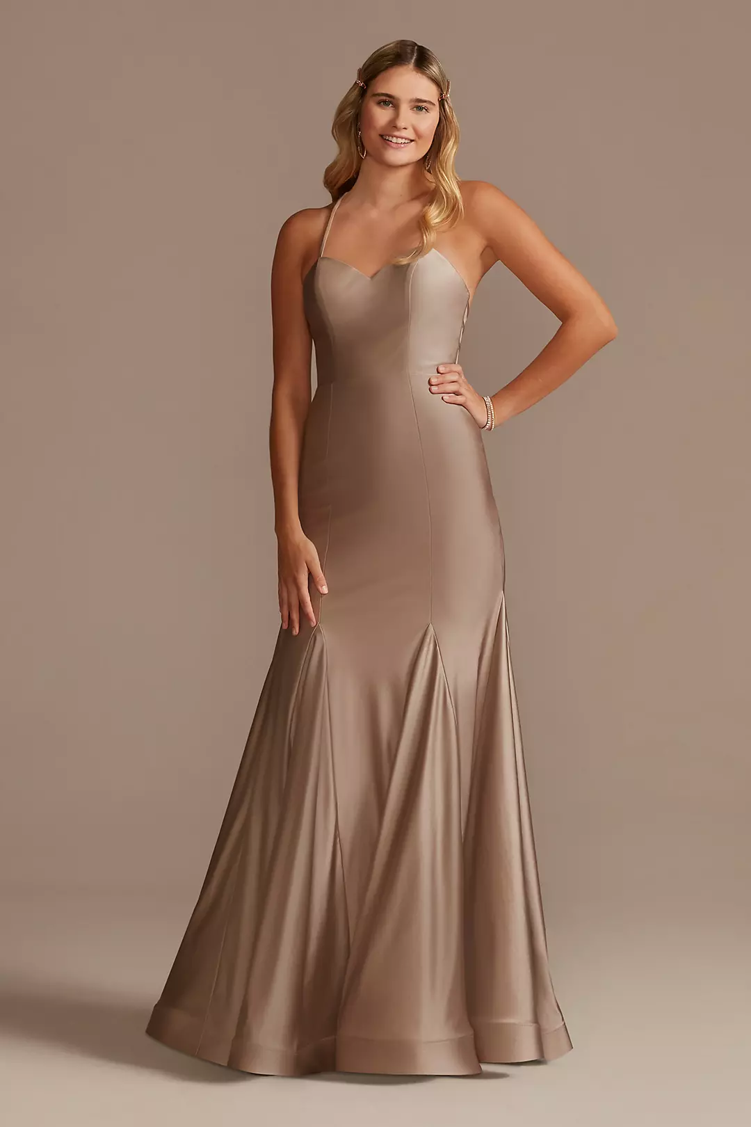 Stretch Satin Sweetheart Trumpet Gown - Image 17