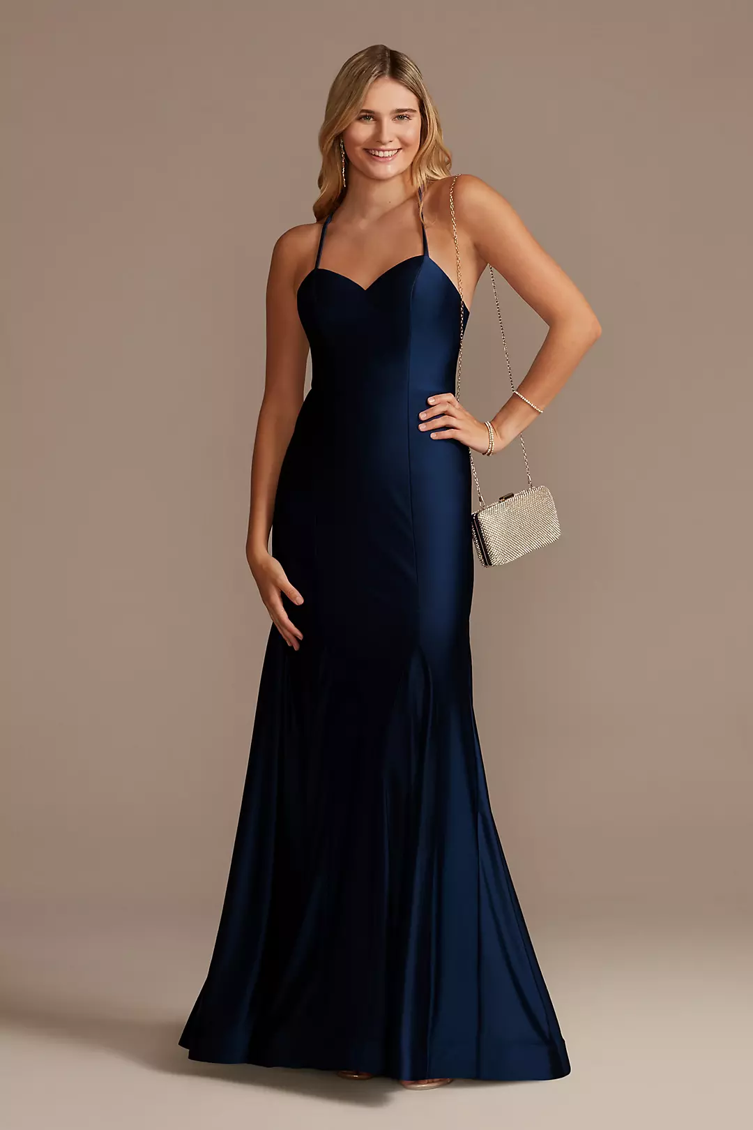 Stretch Satin Sweetheart Trumpet Gown - Image 40