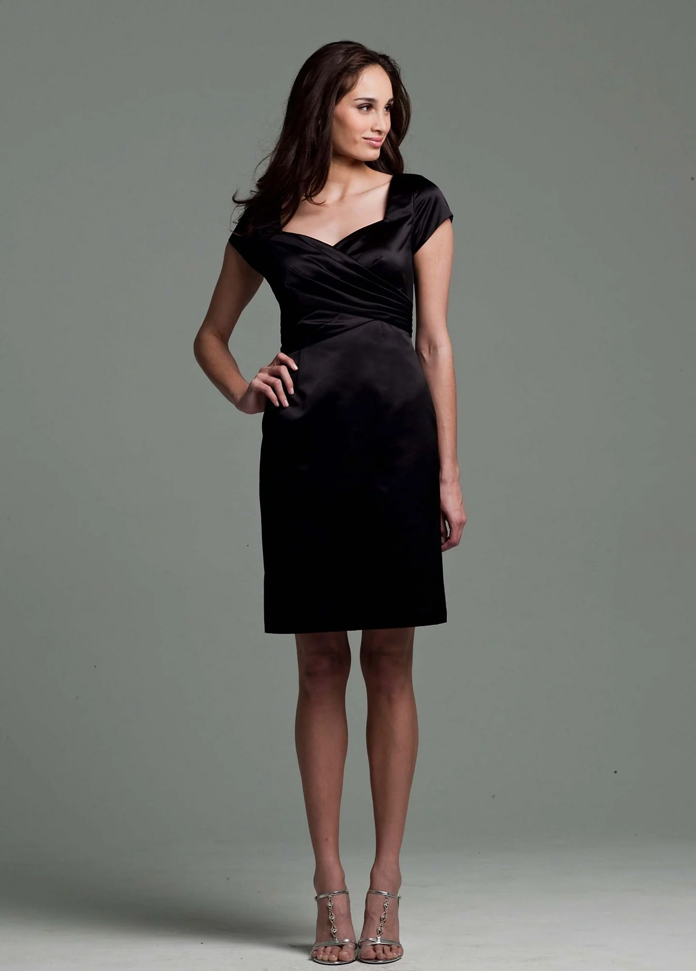 Structured Sheath Dress with Ruching Detail