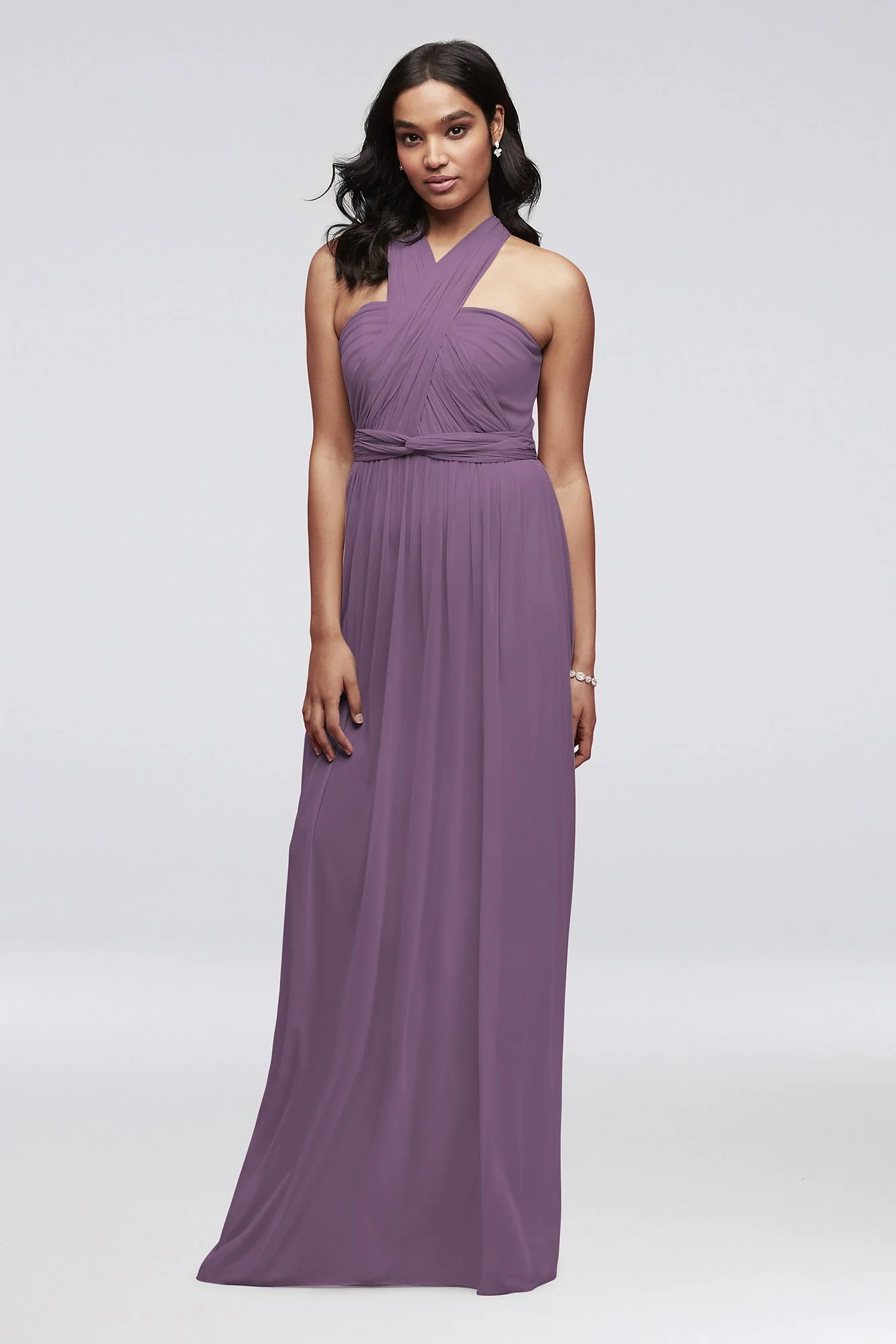 Style-Your-Way 6 Tie Long Mesh Bridesmaid Dress - Image 46