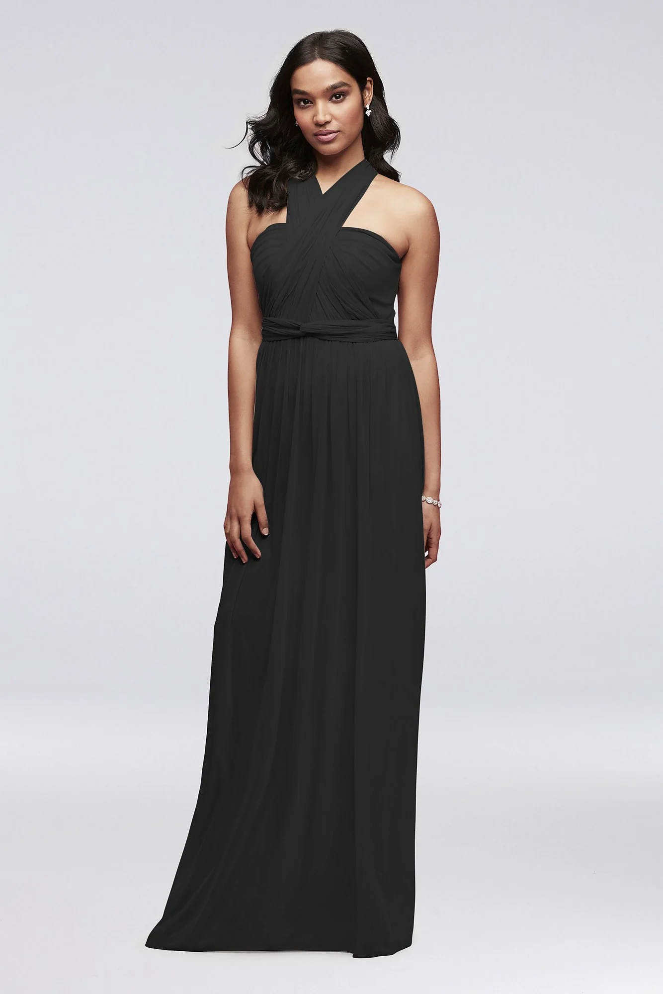 Style-Your-Way 6 Tie Long Mesh Bridesmaid Dress - Image 73