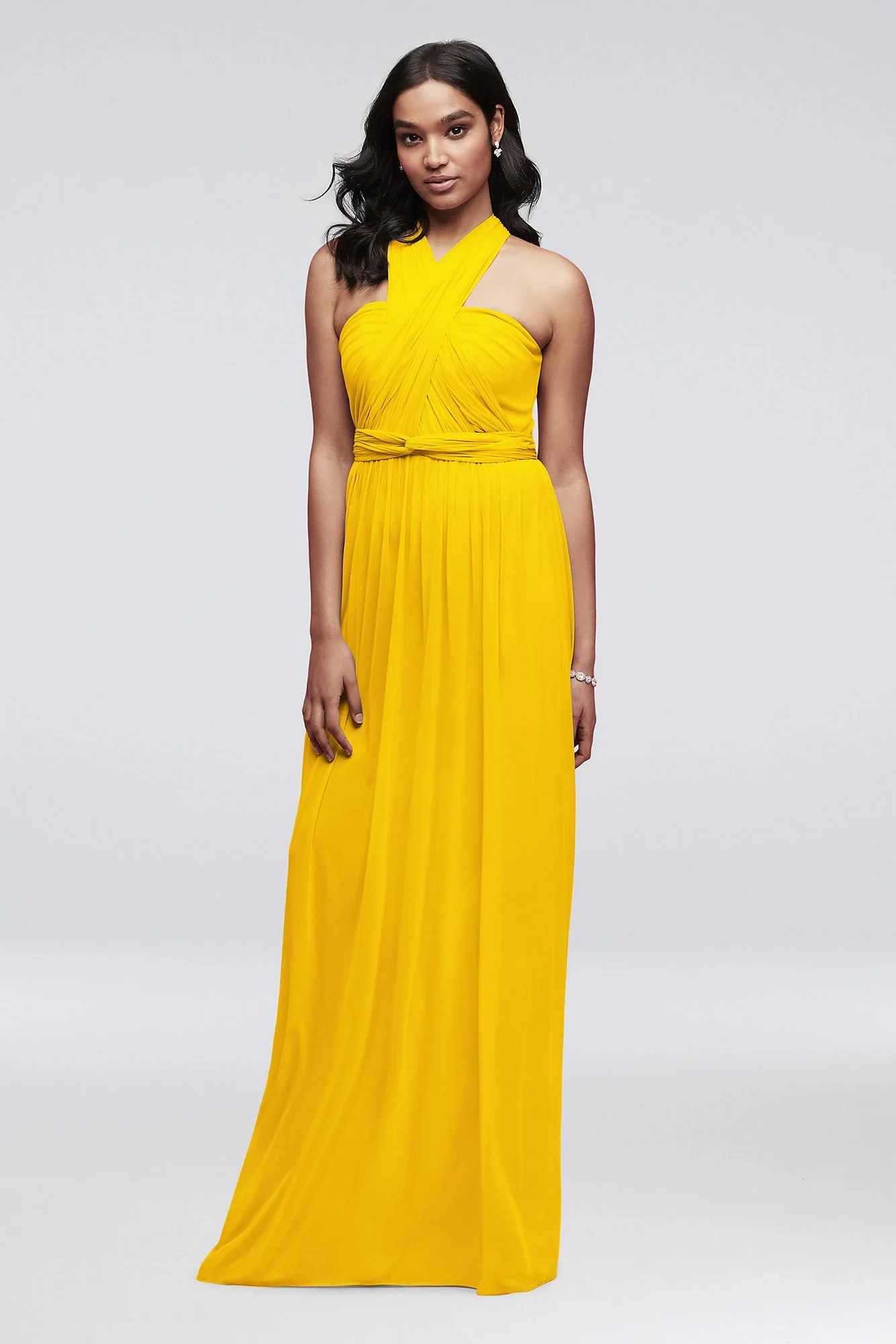Style-Your-Way 6 Tie Long Mesh Bridesmaid Dress - Image 82