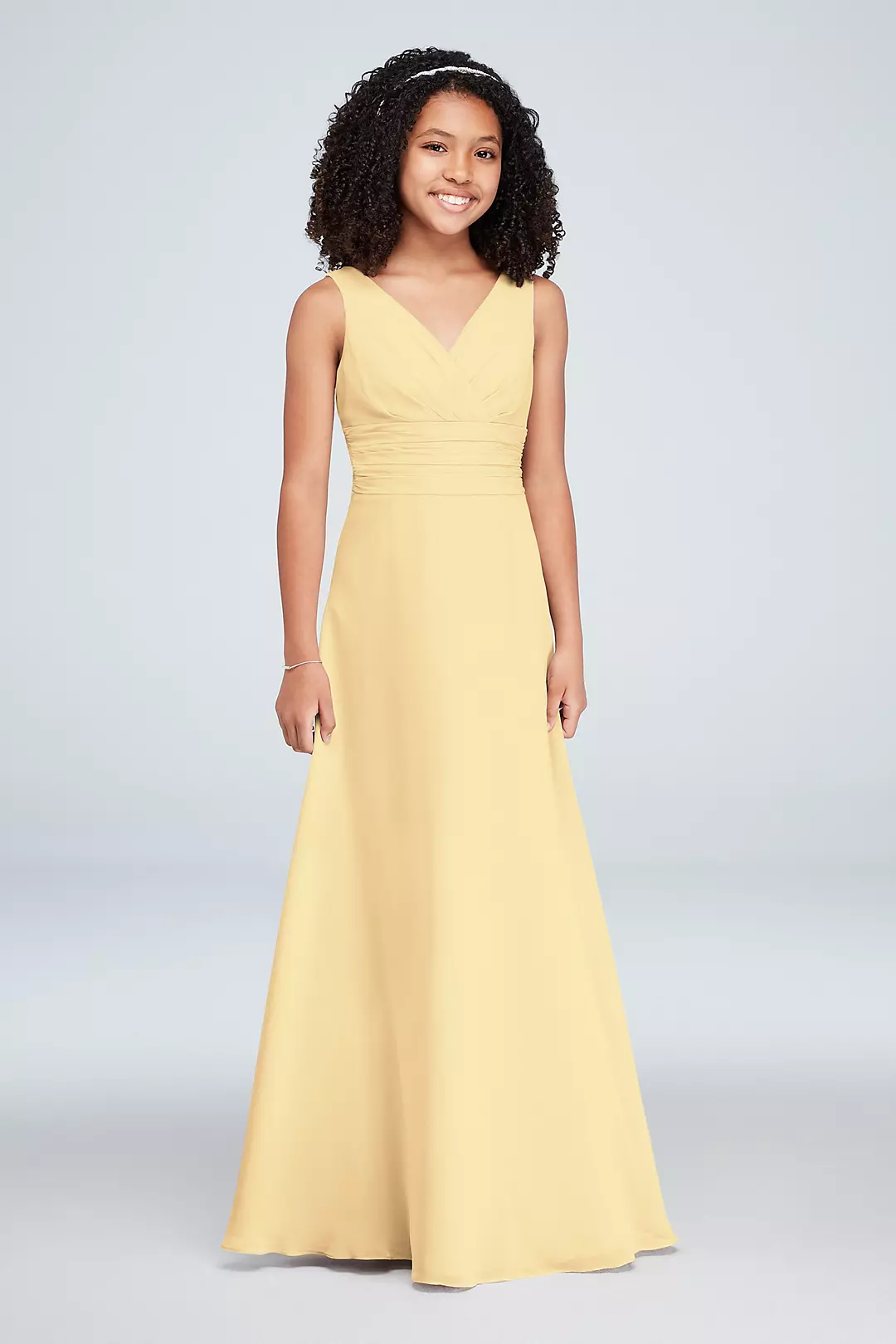 Chiffon Surplice Tank Junior Bridesmaid Dress - Image 65
