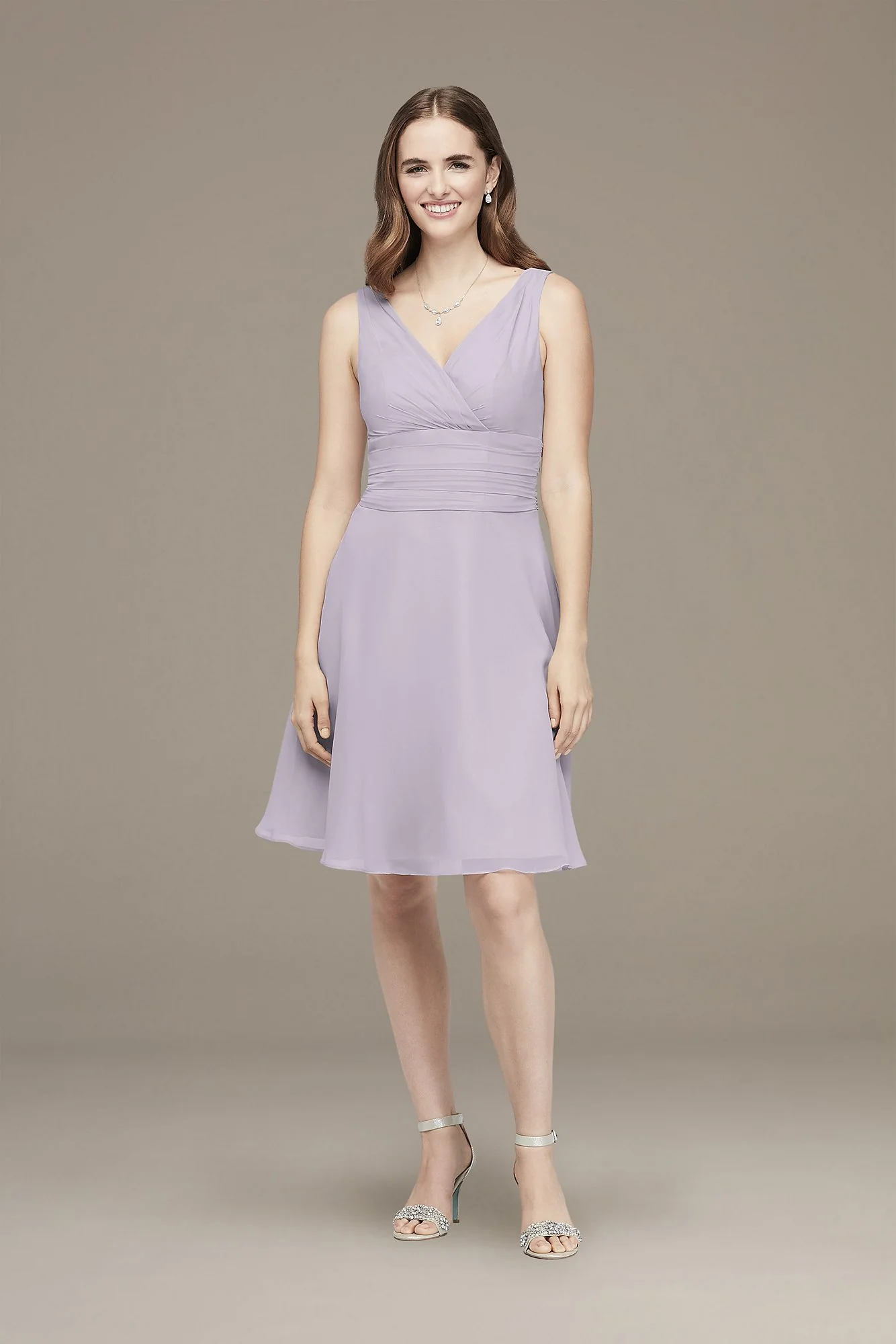 Surplice Tank Short Chiffon Bridesmaid Dress - Image 18