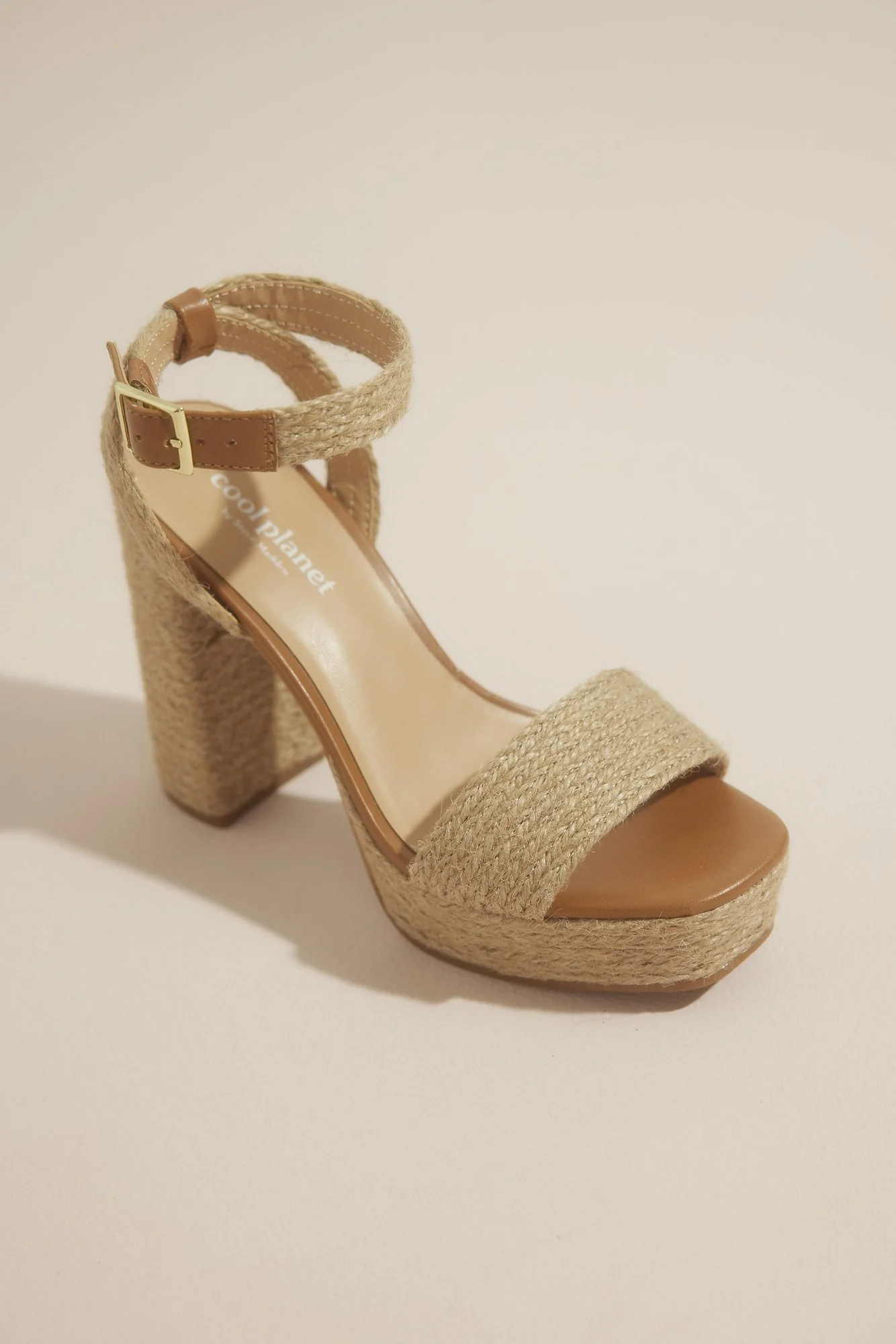 Sustainable Platform Sandals with Adjustable Strap