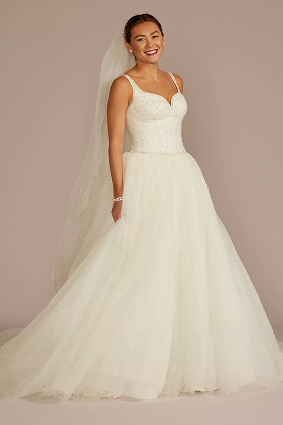 Sweetheart Beaded Tulle Ball Gown Wedding Dress - Image 7