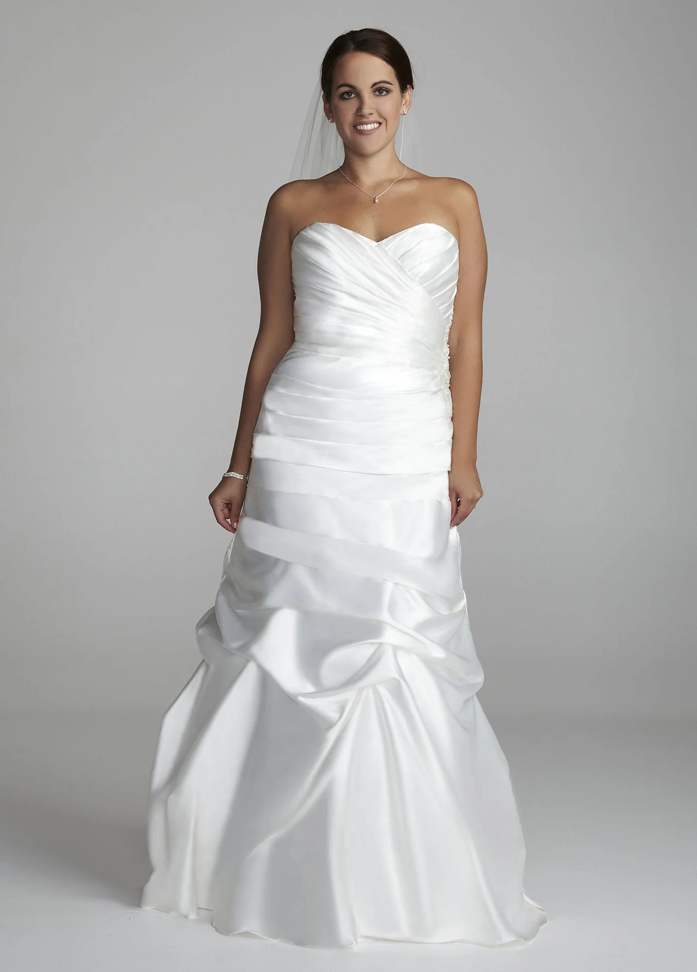 Sweetheart Charmeuse Gown with Pick-Up Skirt