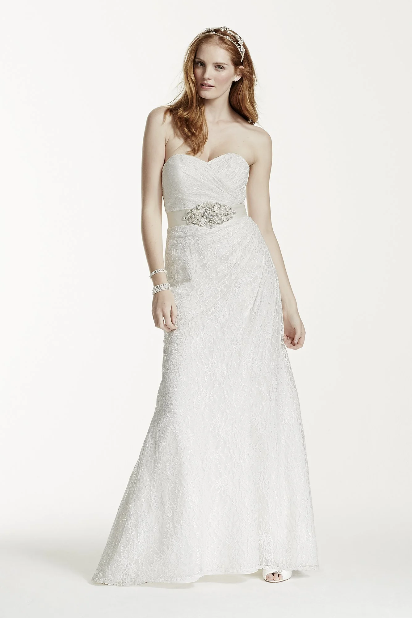 Sweetheart Strapless Lace Wedding Dress - Image 5