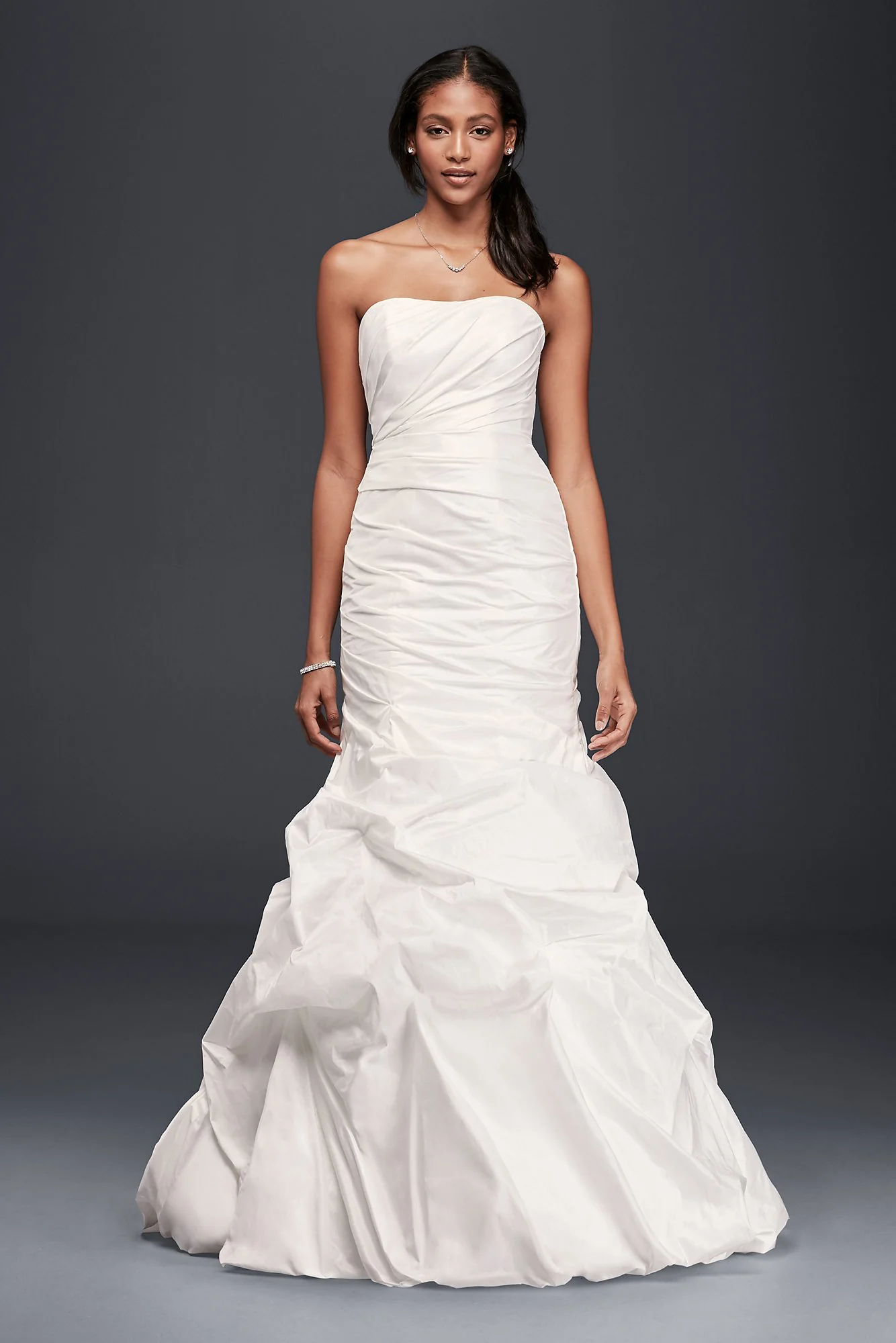 Taffeta Mermaid Wedding Dress with Skirt Pickups - Image 2