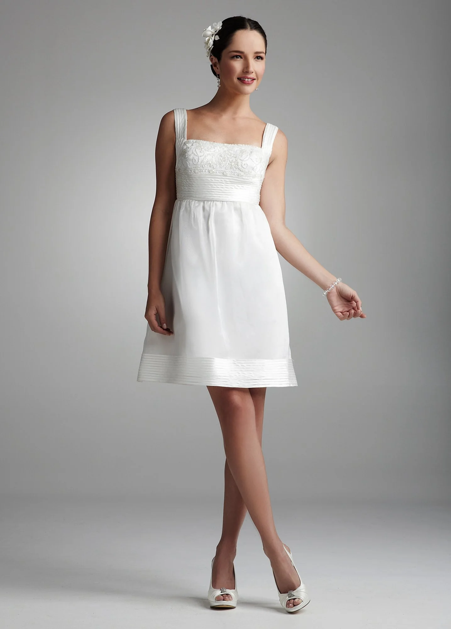 Tank Organza Dress With Embellished Bodice