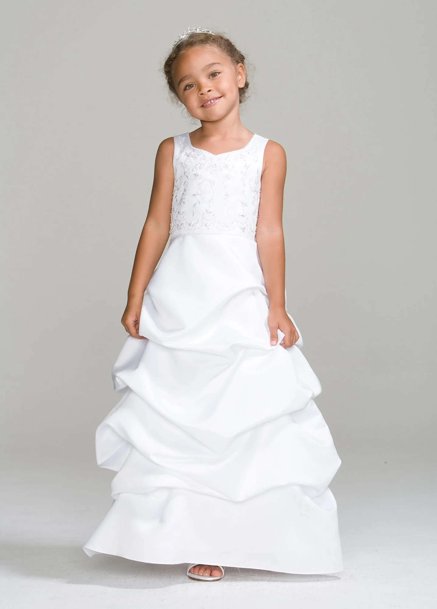 Tank Satin Bodice with Satin Pick-up Skirt - Image 3