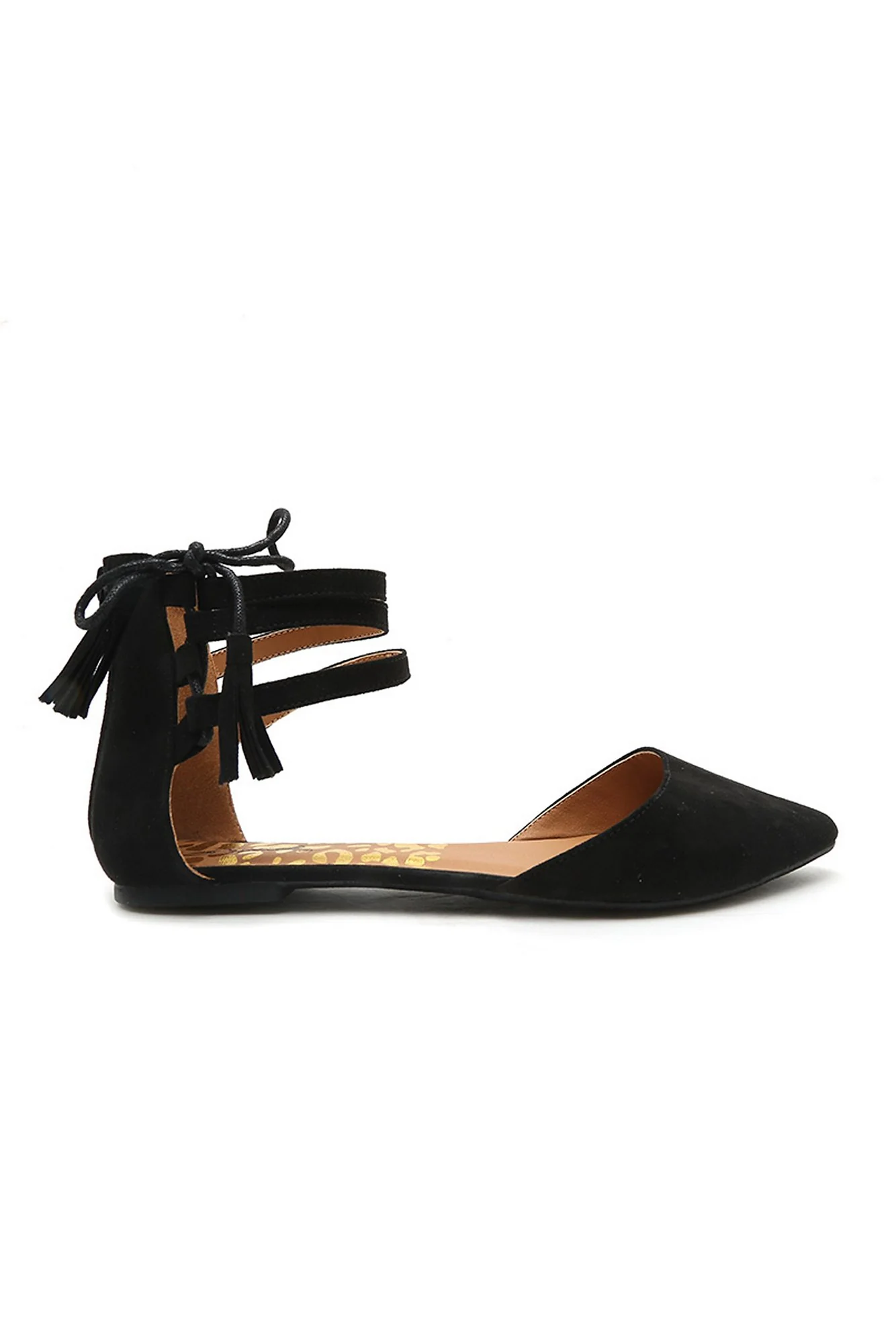 Tassled Ankle-Strap Flats