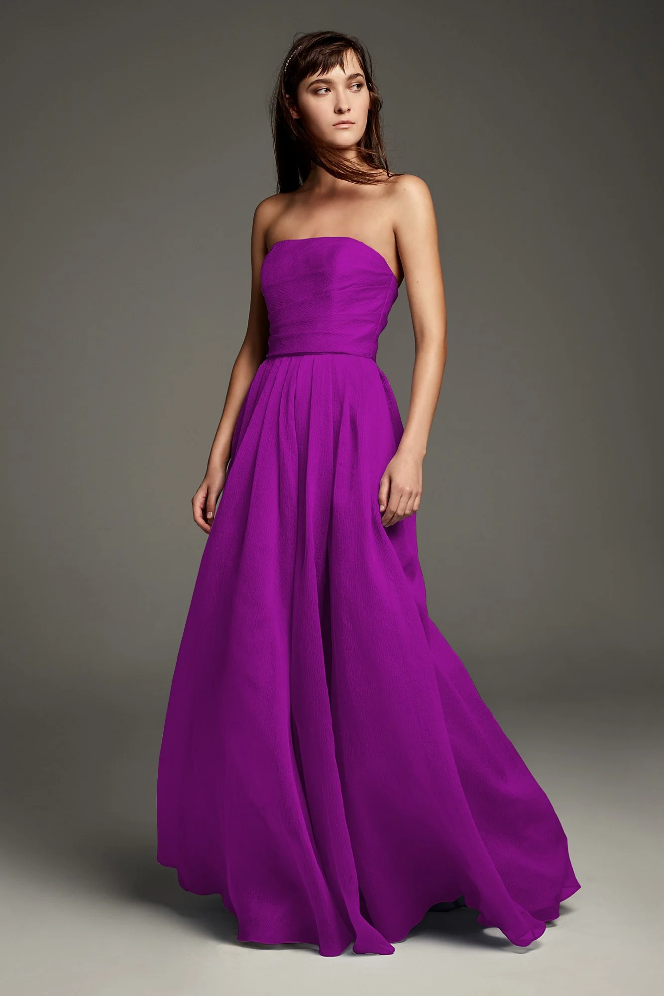 Textured Organza A-Line Bridesmaid Dress - Image 15