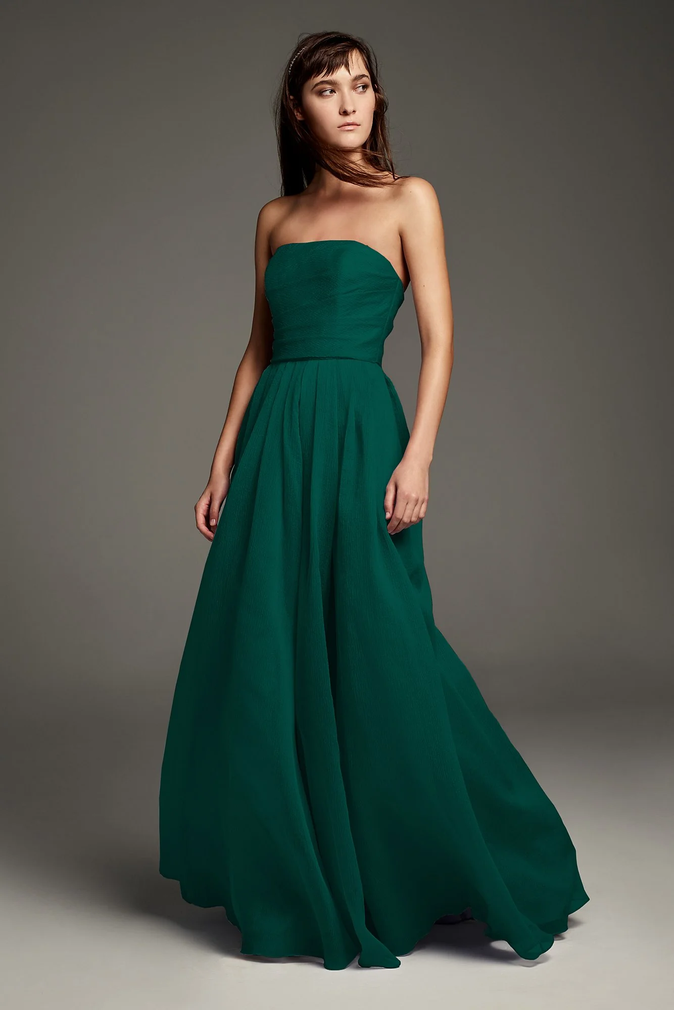 Textured Organza A-Line Bridesmaid Dress - Image 2