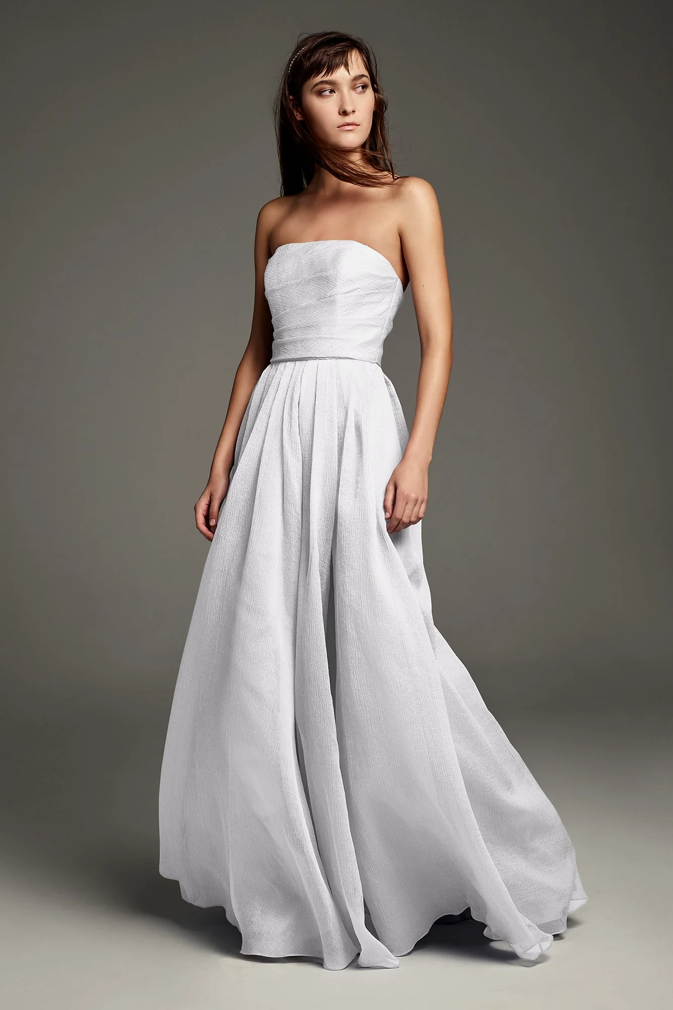 Textured Organza A-Line Bridesmaid Dress - Image 3