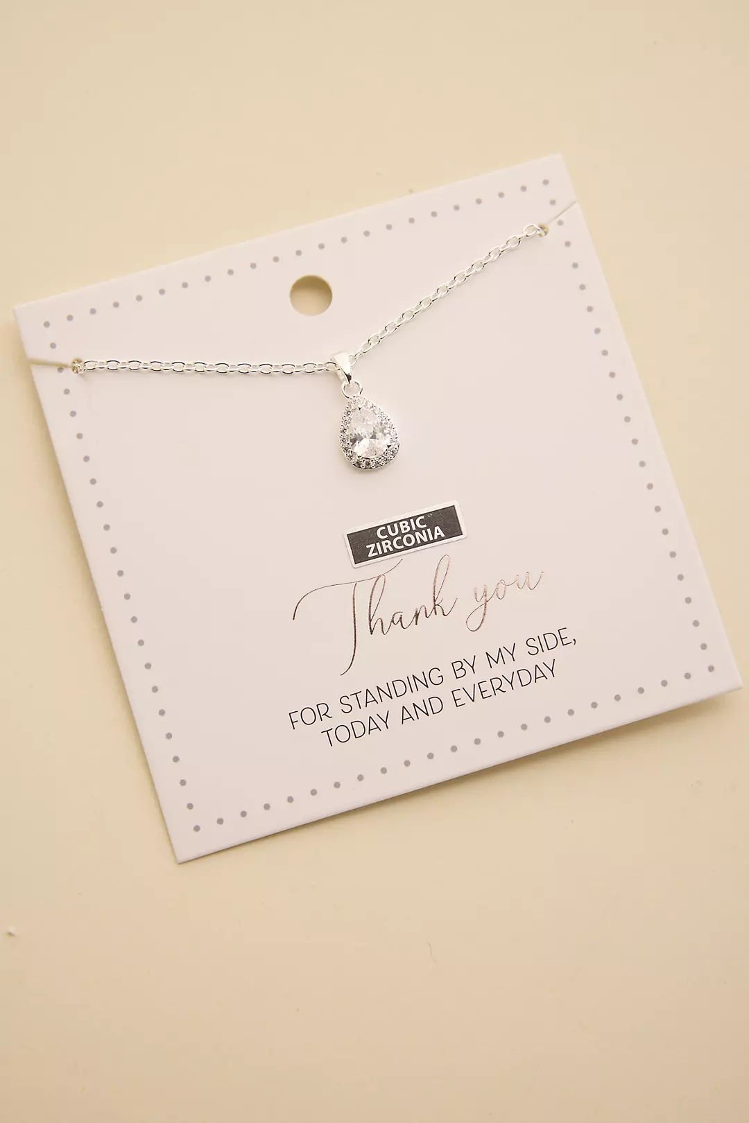 Thank You Pear Stone Necklace - Image 2