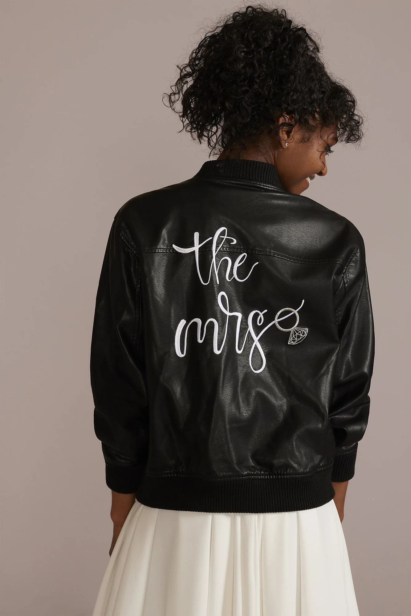 The Mrs Vegan Leather Bomber Jacket