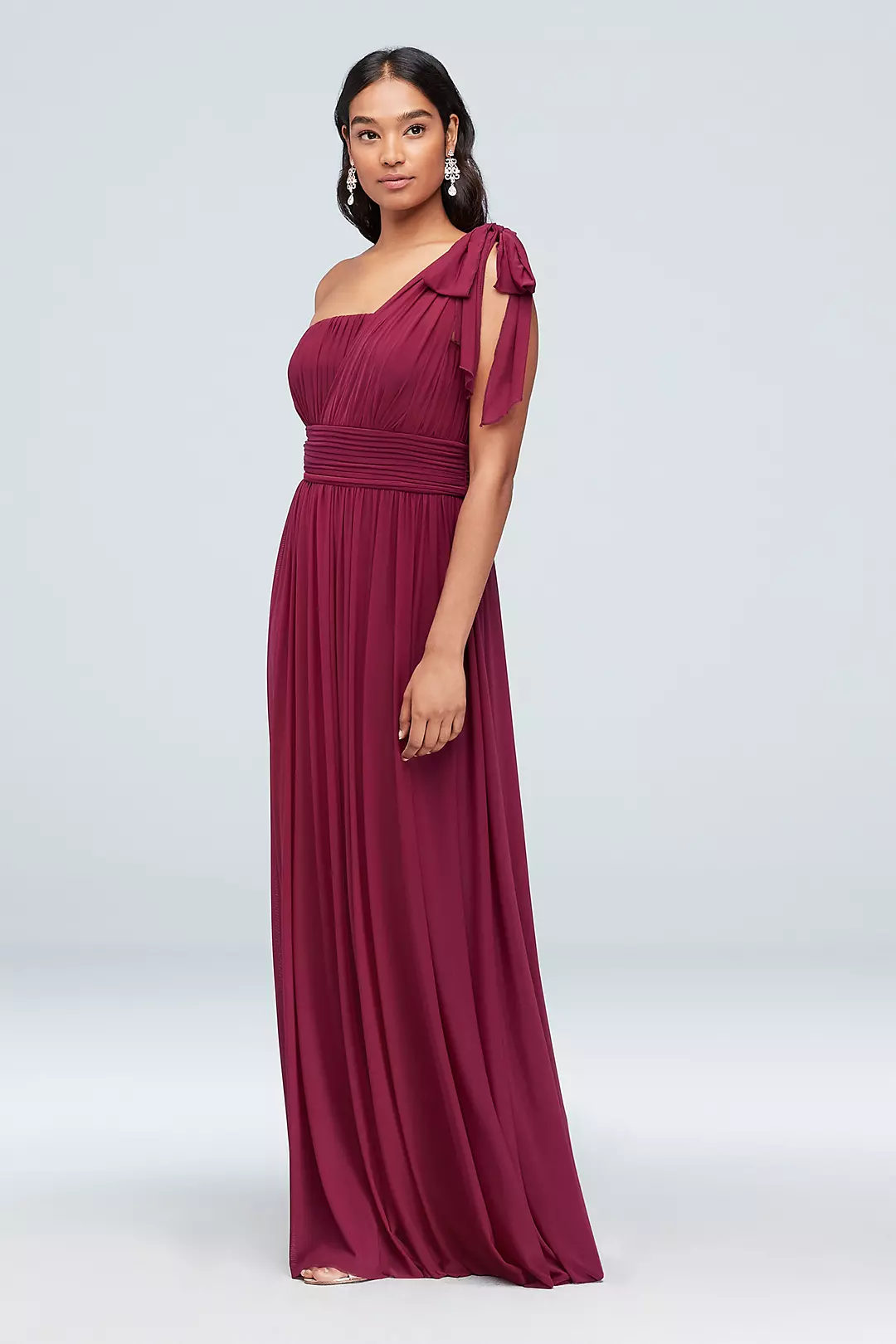 Tie-Shoulder Mesh Sheath Gown - Image 2