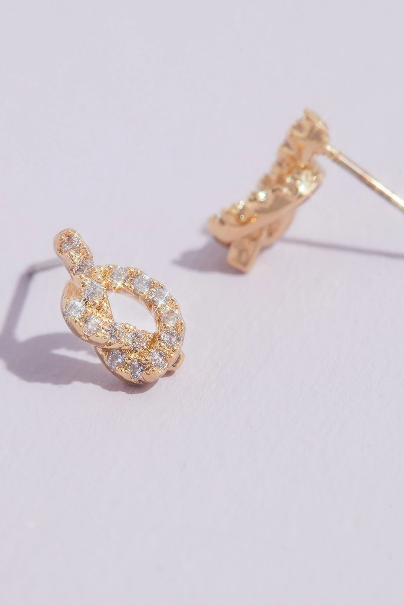 Tie the Knot Crystal Stud Earrings