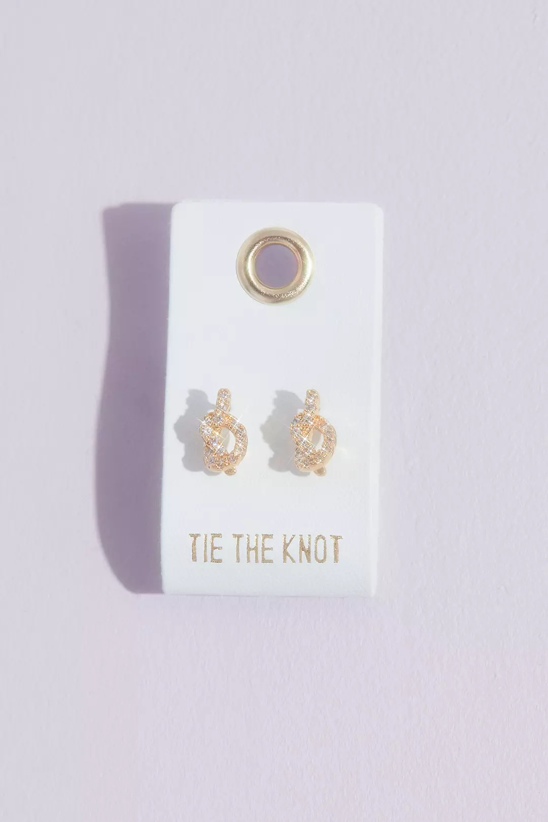 Tie the Knot Crystal Stud Earrings - Image 2