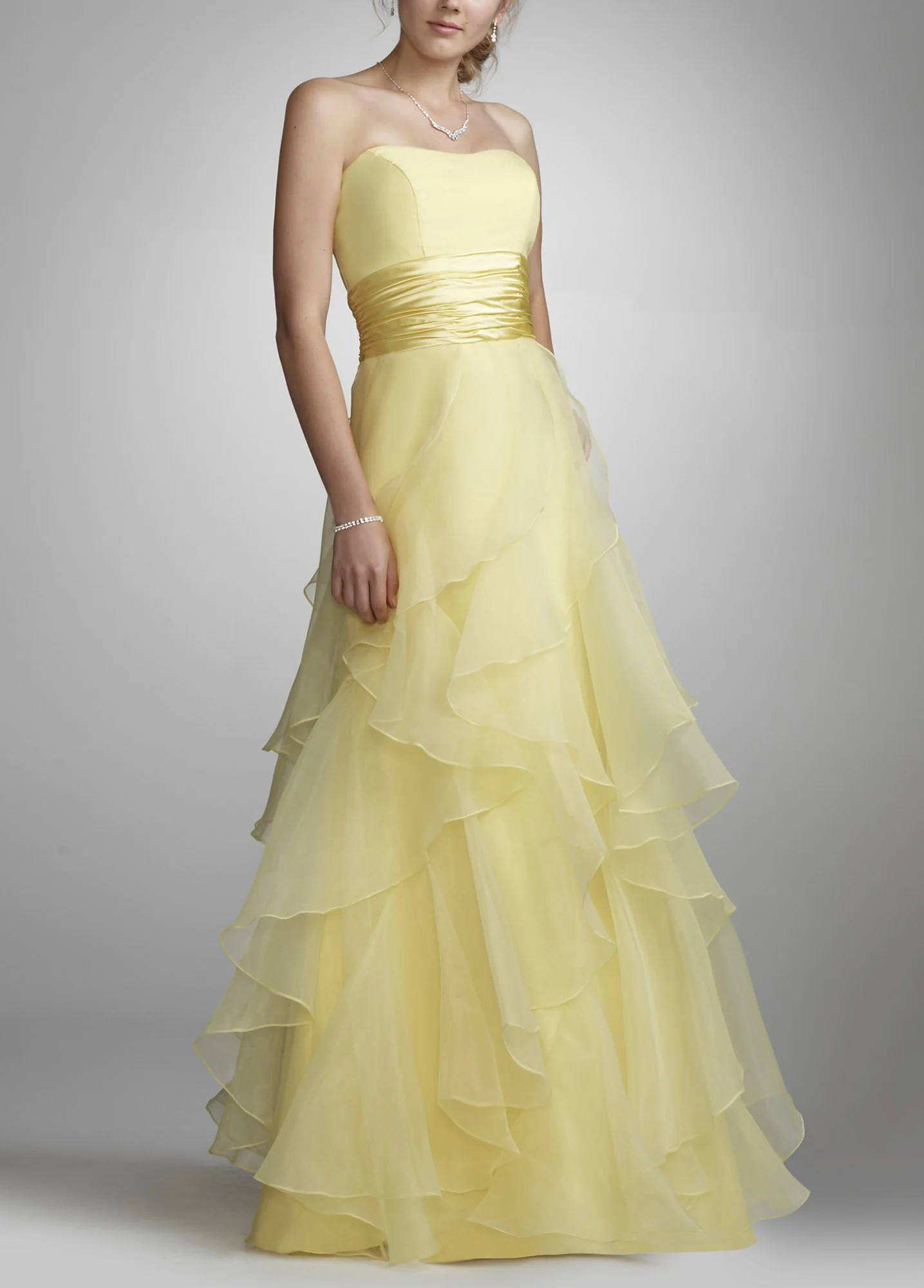 Tiered Organza Ball Gown