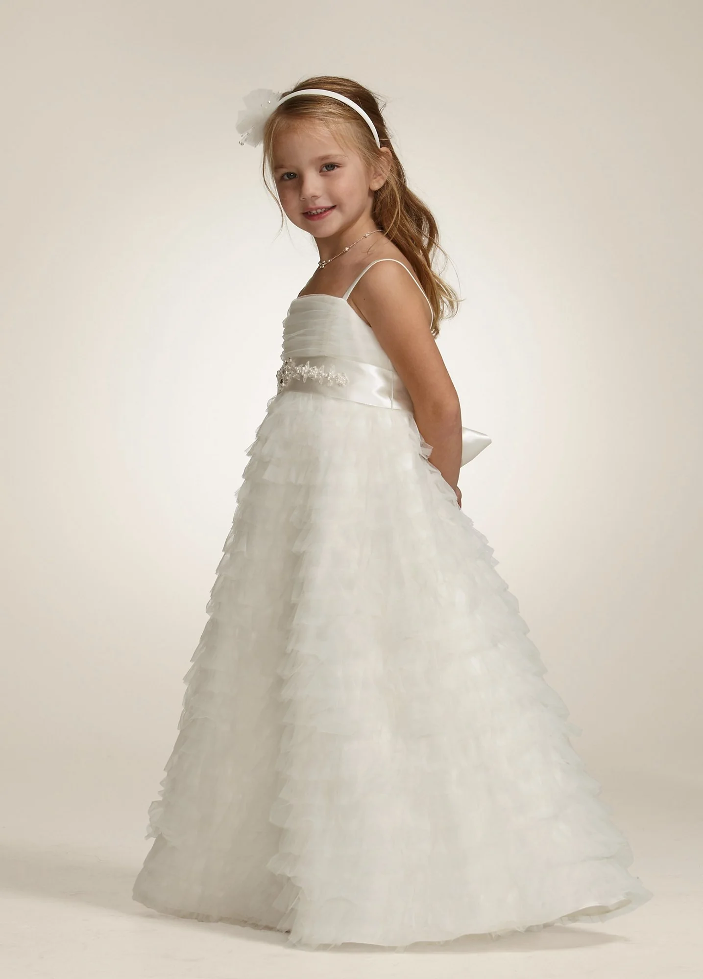 Tiered Tulle Girls Gown