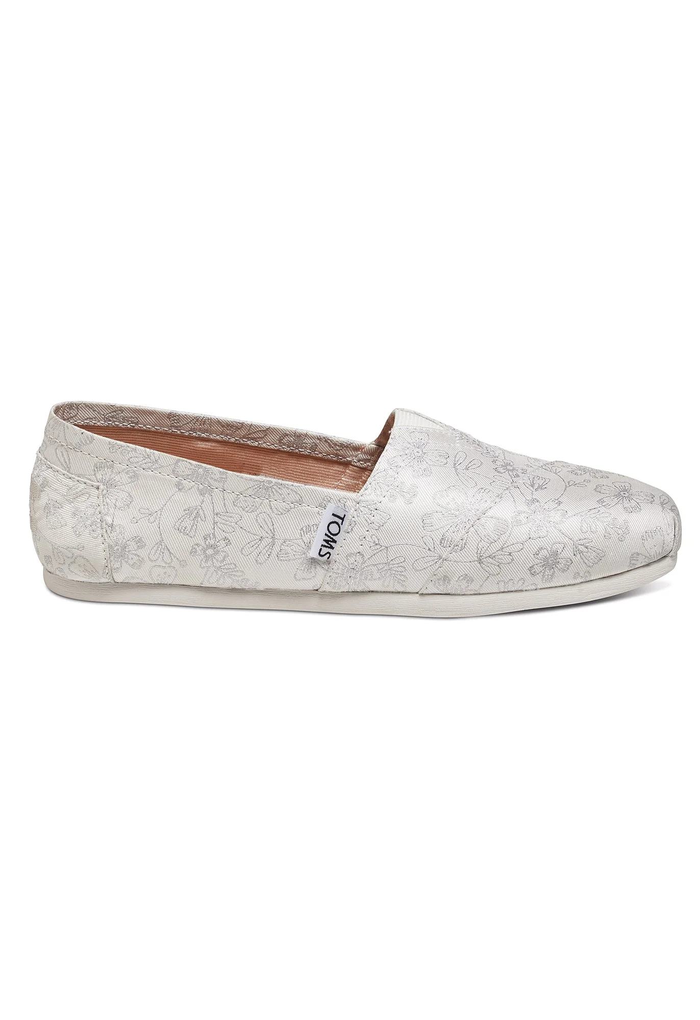 TOMS Metallic Floral Jacquard Classic Slip-On Shoe