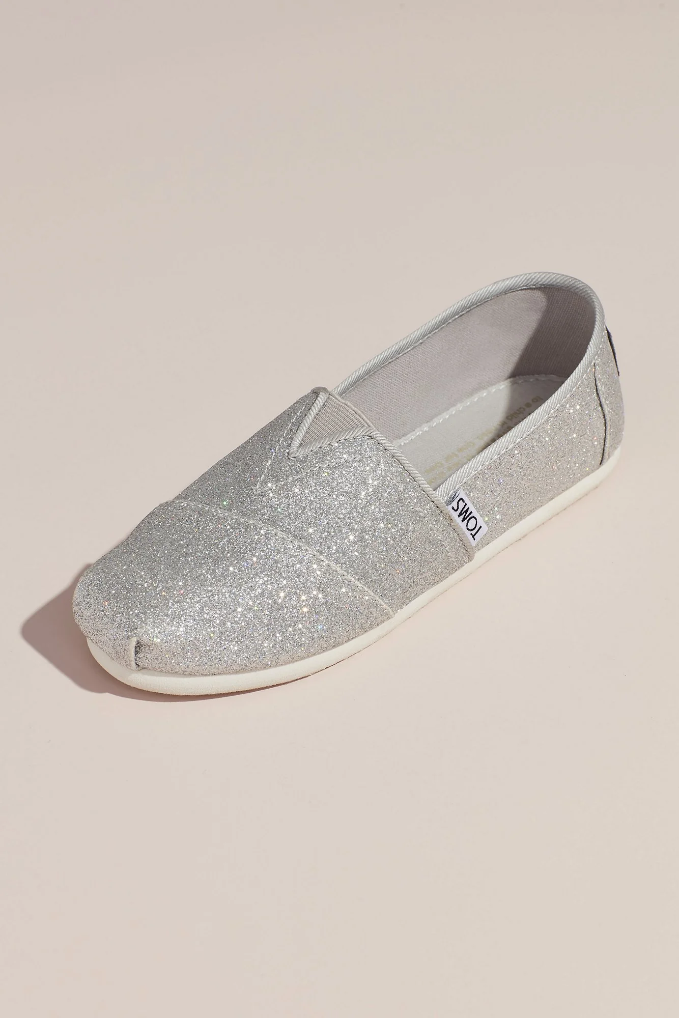 TOMS Girls Glitter Classic Slip-On Shoes