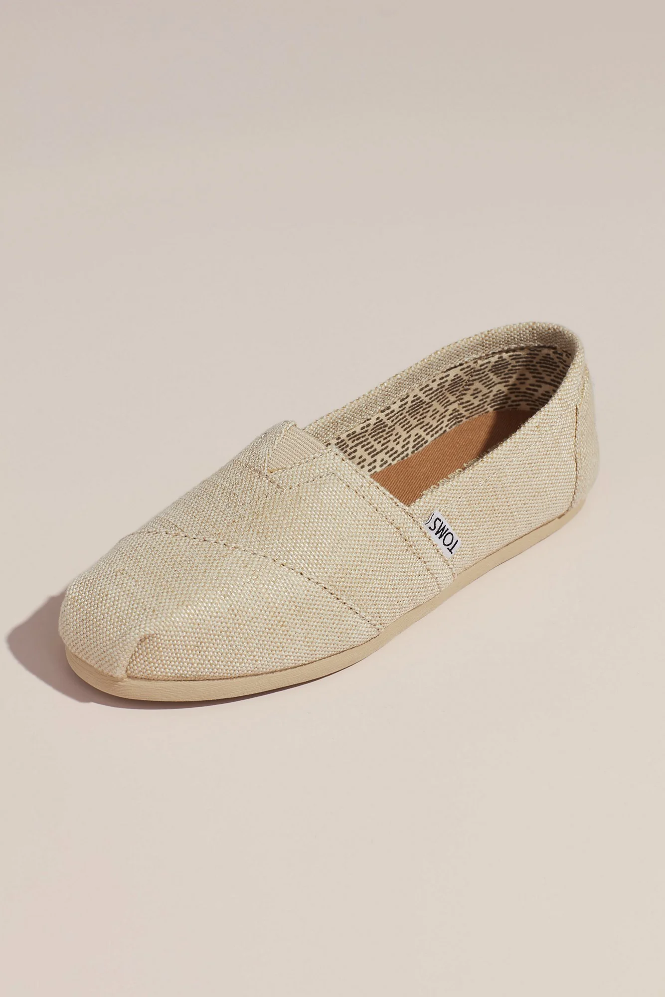 TOMS Metallic Burlap Slip-On Shoes