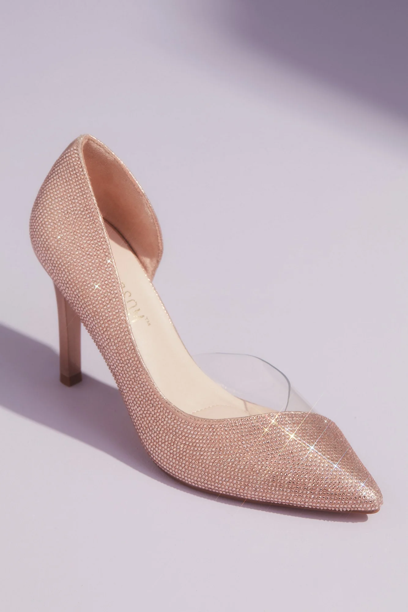 Tonal Crystal Pointed Toe Heels with Clear Detail - Image 2